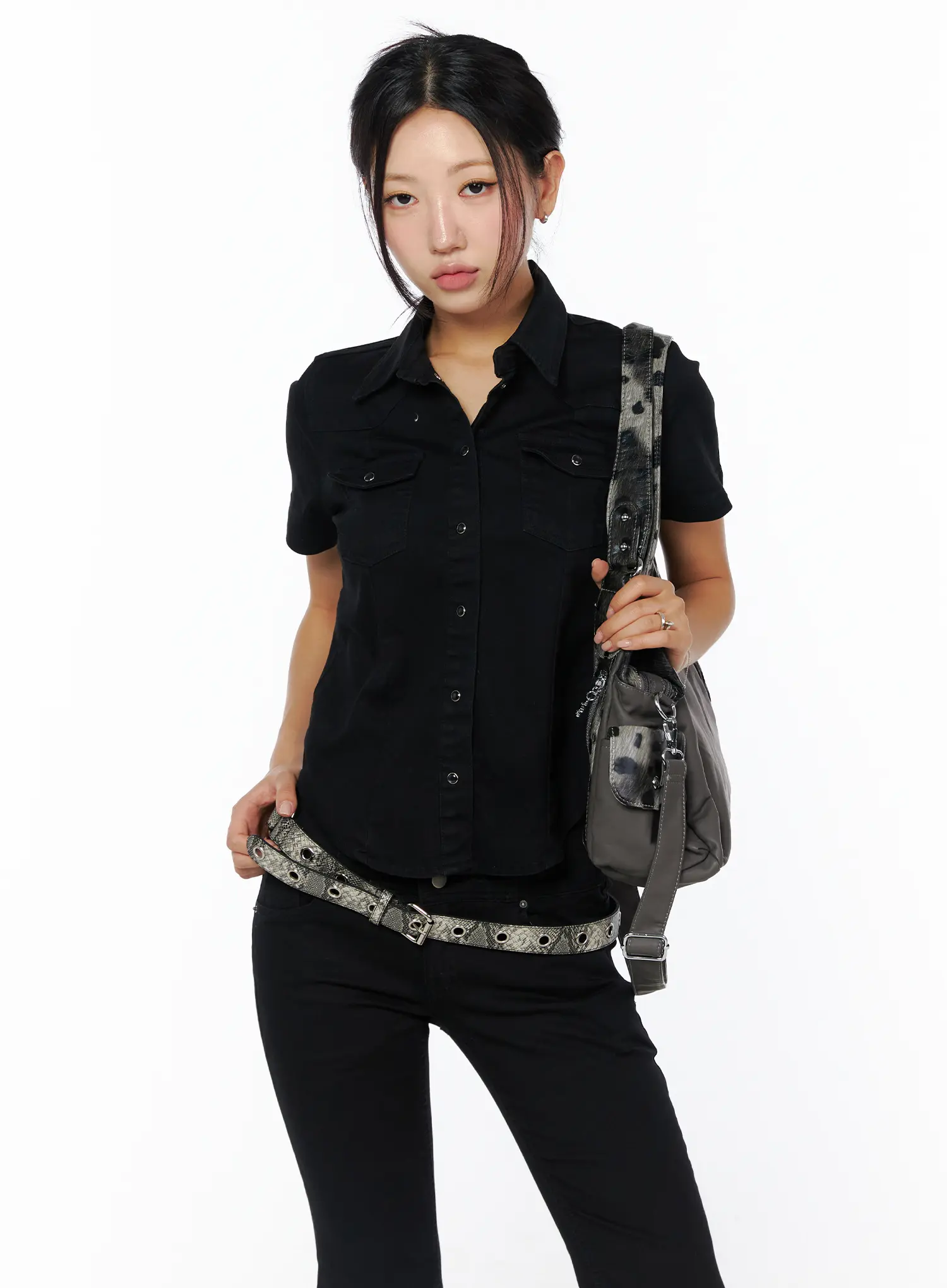 Slim Fit Short Sleeve Button-Up CU512