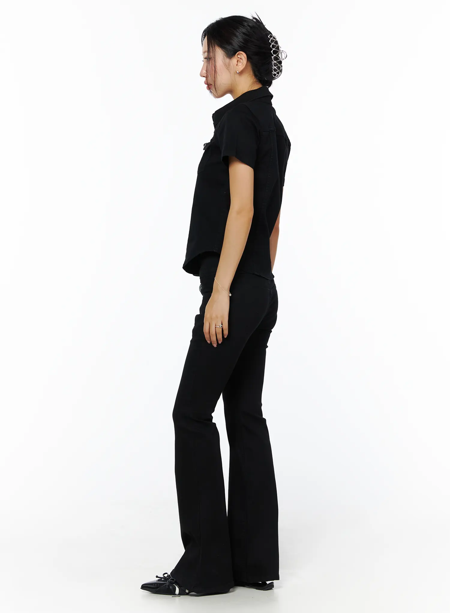 Slim Fit Short Sleeve Button-Up CU512 - Image 3