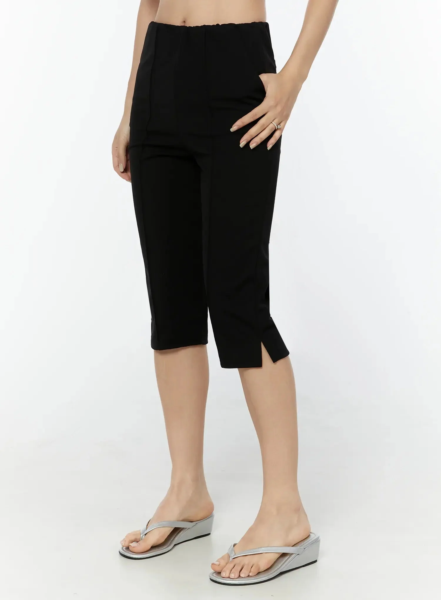 Slim-Fit Stretch Capri Pants IU522 - Image 6