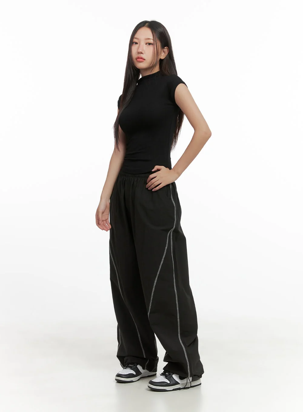 Slim Fit Turtle Neck Crop Top CO402 - Image 2
