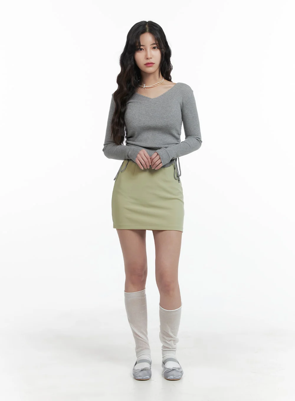 Slim Mini Skirt OM422 - Image 3