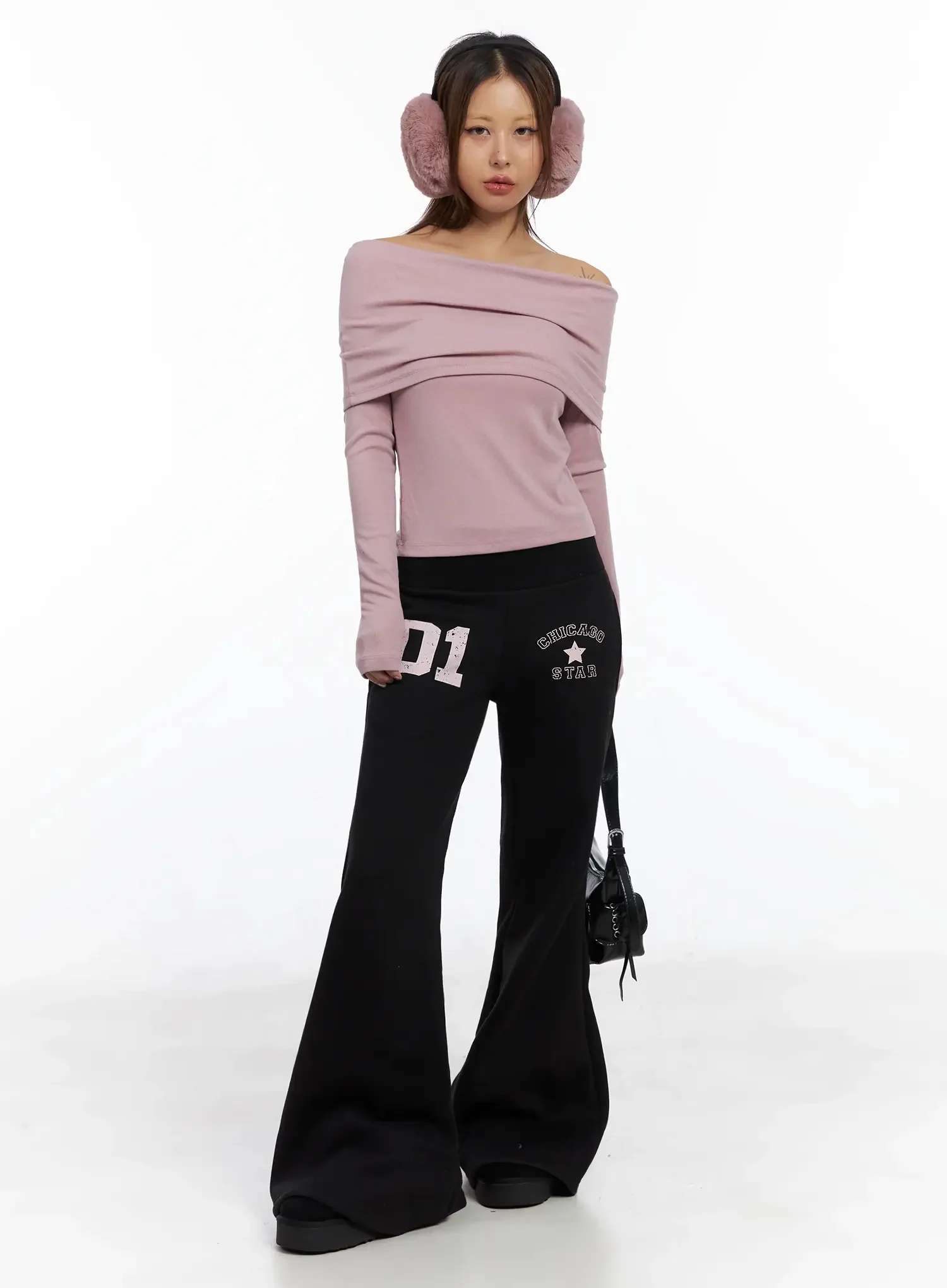 Slim Off-Shoulder Long Sleeve Tee IN528 - Image 11