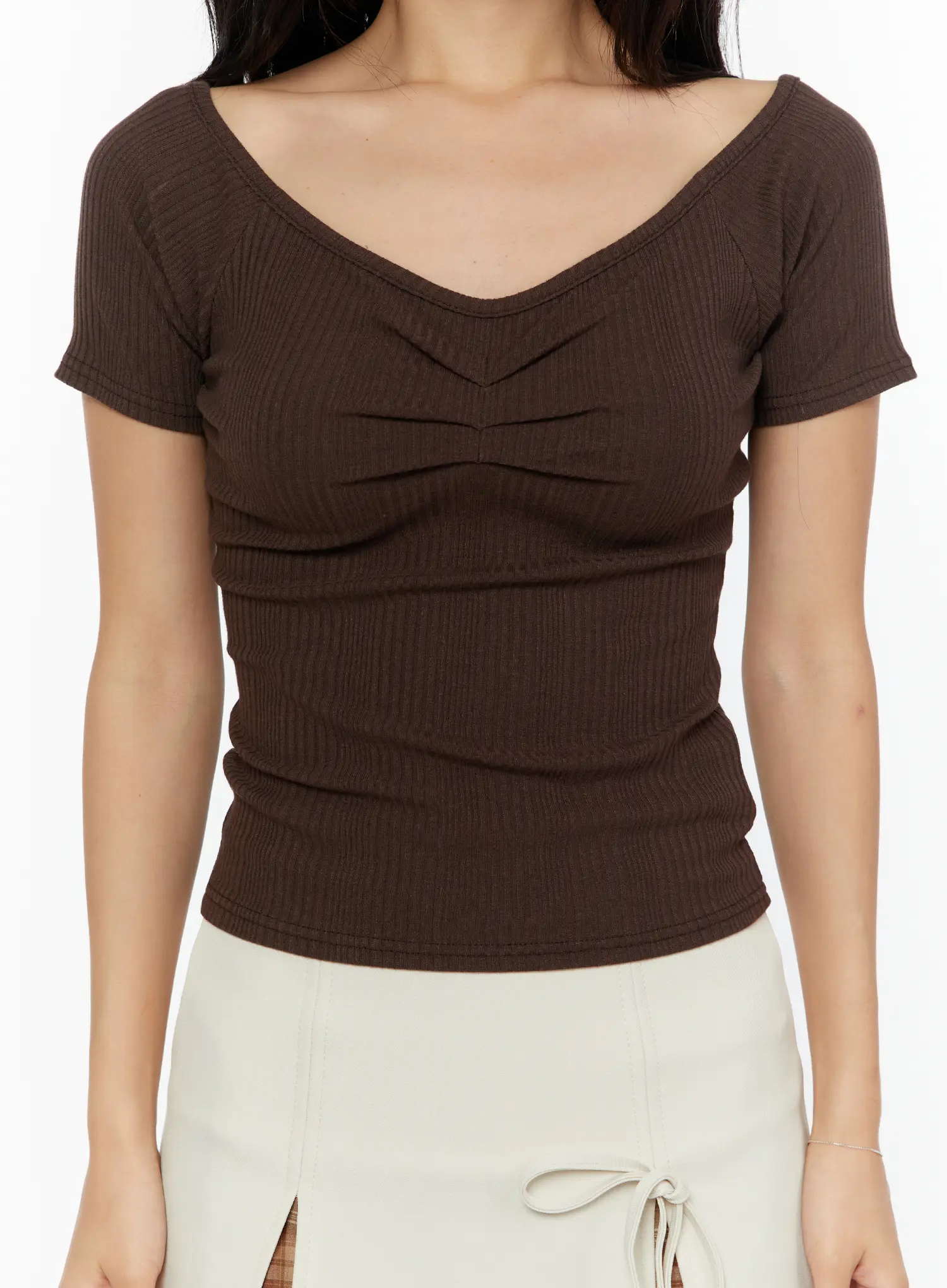 Slim Off-Shoulder Top CU526 - Image 7