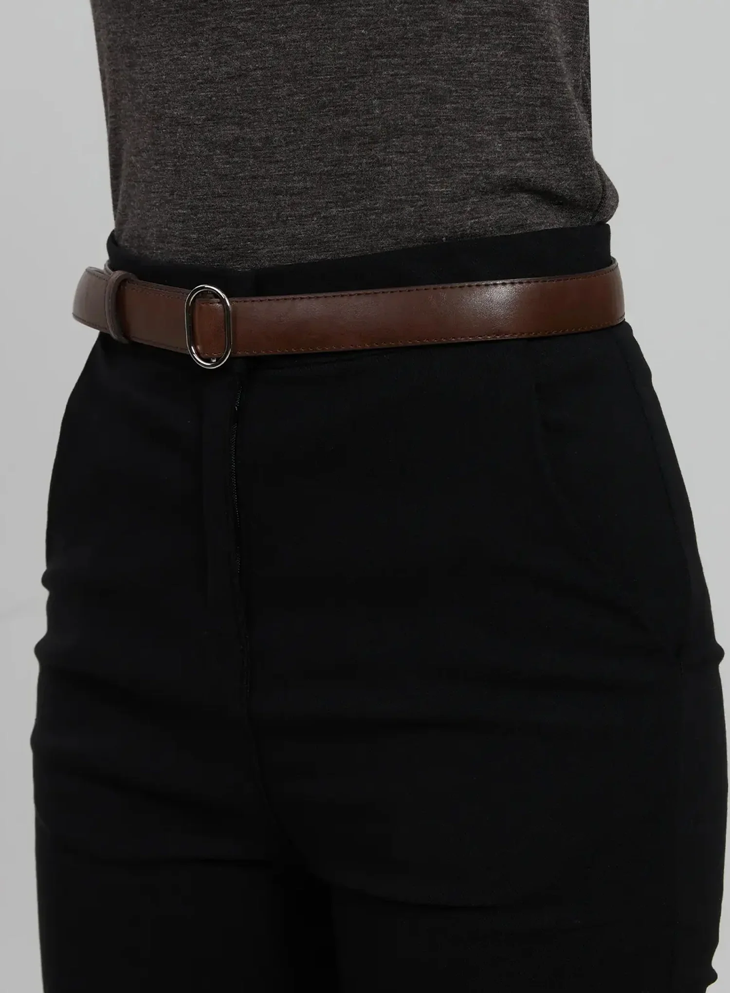 Slim Oval Buckle Belt IJ509 - Image 4