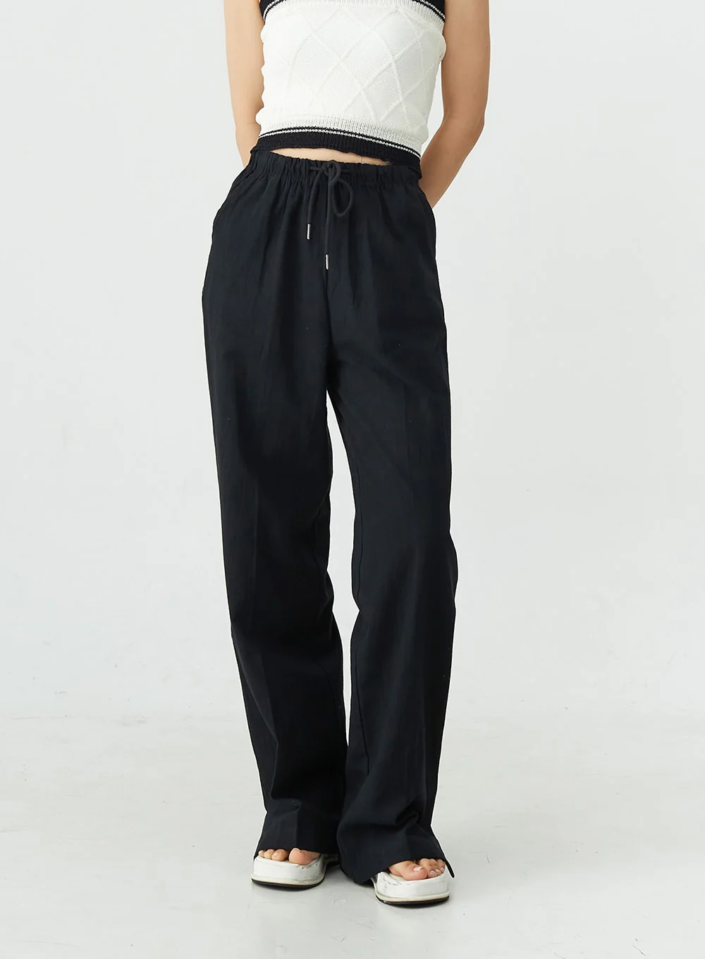 Slit Banded Pants OU12