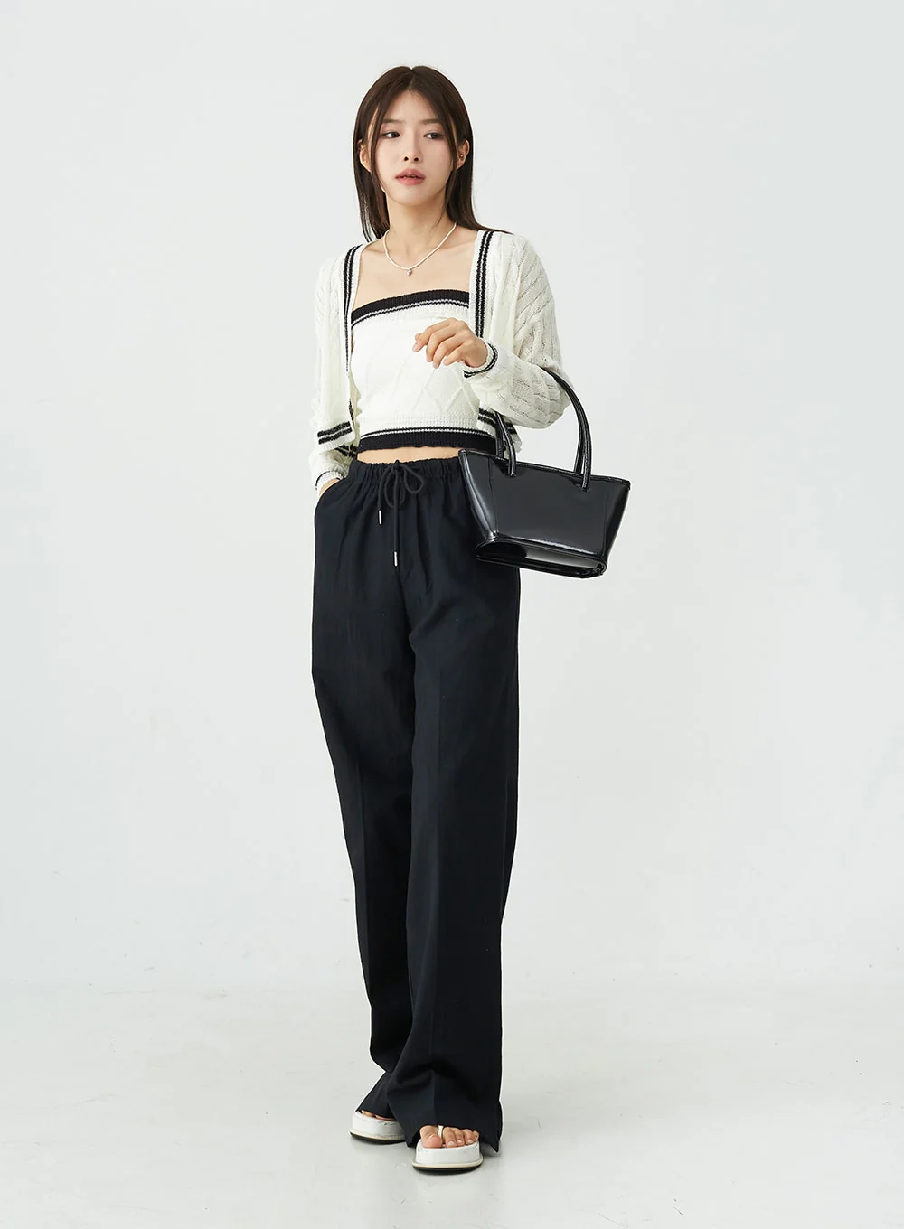 Slit Banded Pants OU12 - Image 9