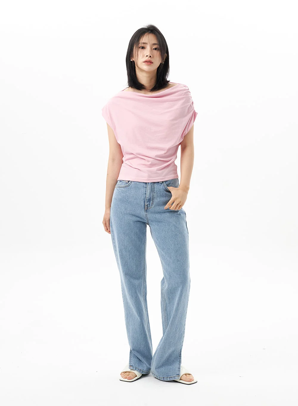 Slit Detail Jeans OU314 - Image 4