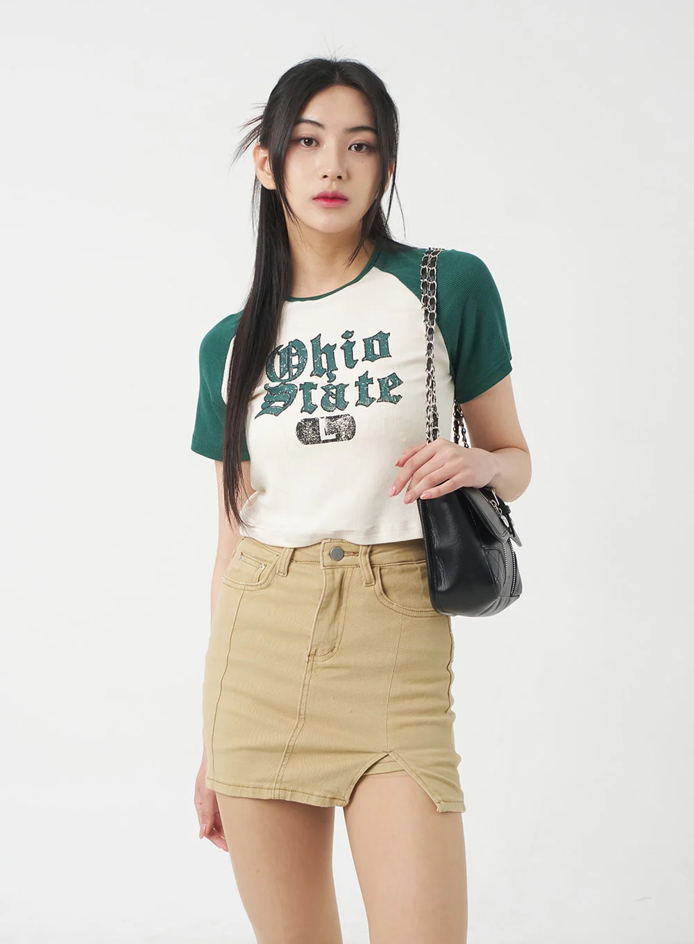 Slit Mini Skirt BY312 - Image 11