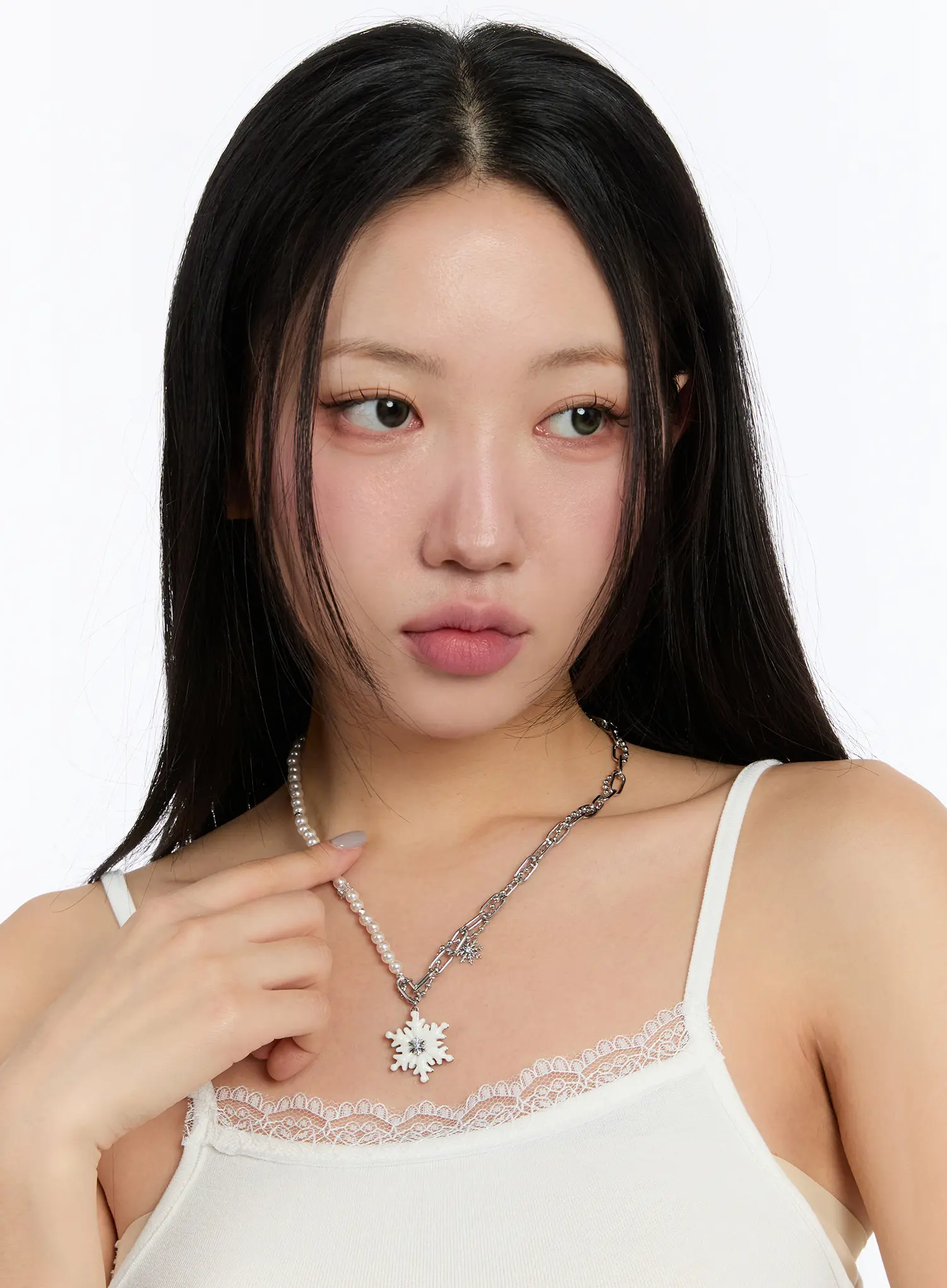Snowflake Chain Necklace IF526 - Image 3