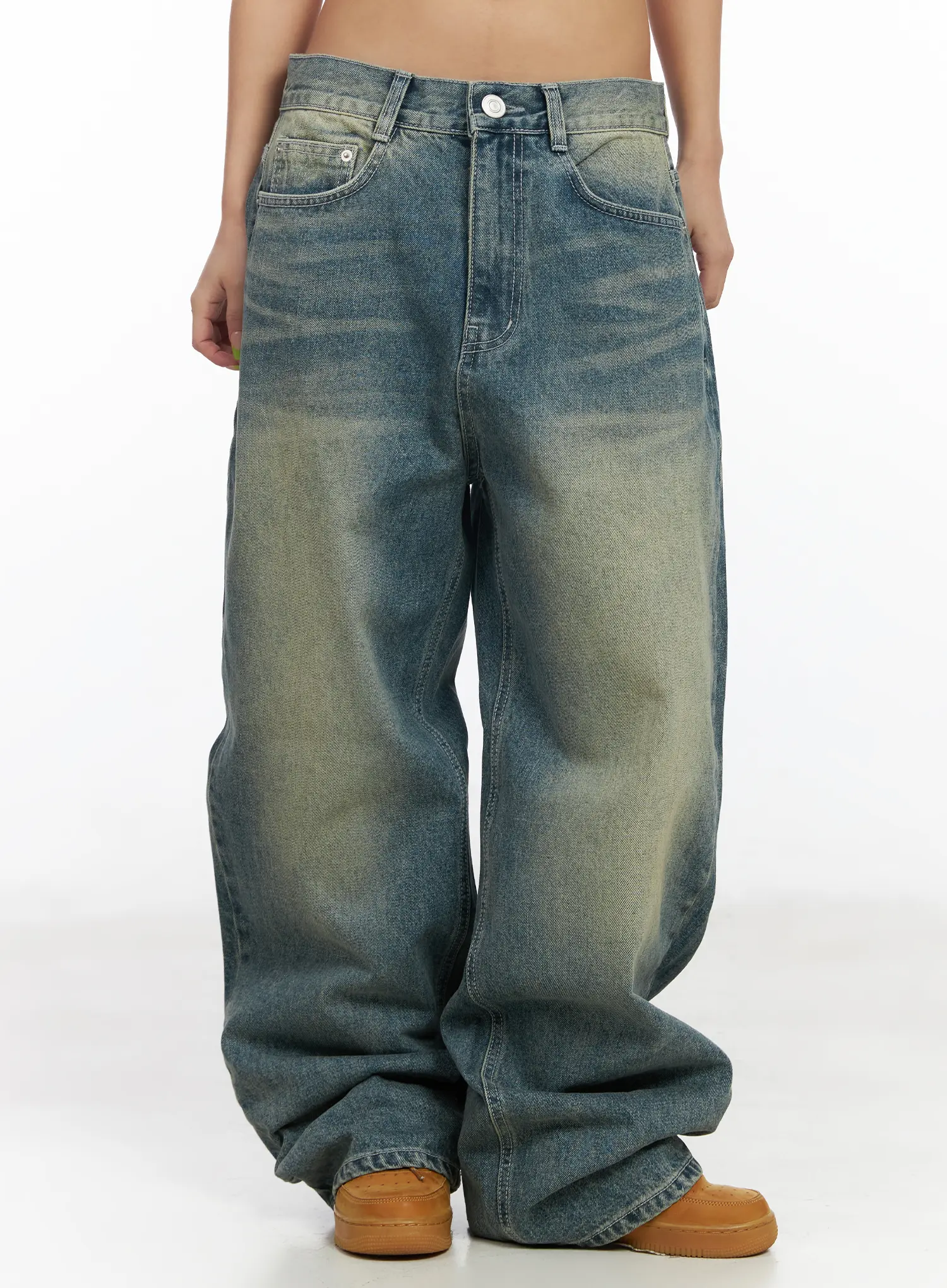 Sol Vintage Washed Baggy Jeans CF512