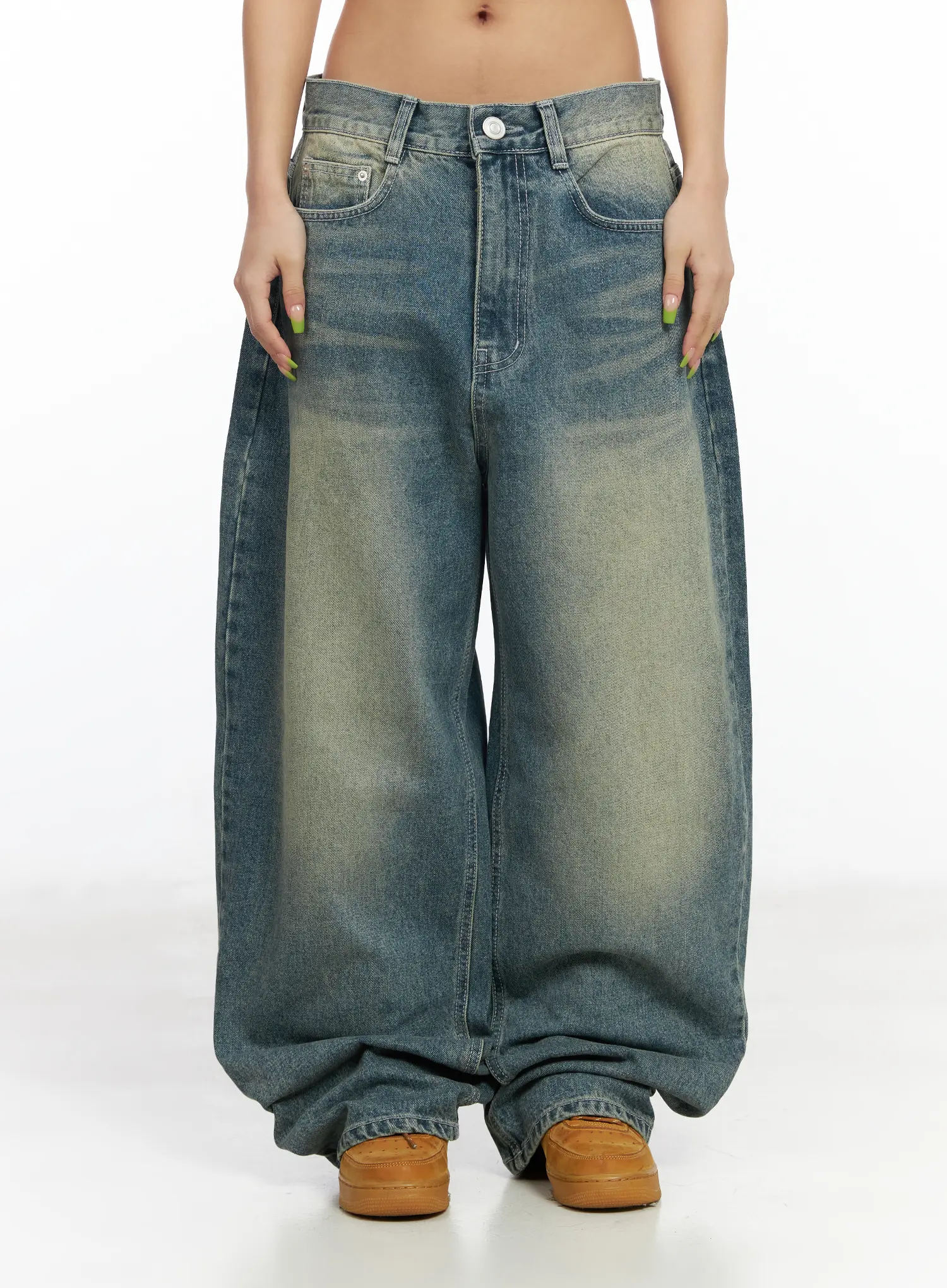 Sol Vintage Washed Baggy Jeans CF512 - Image 9