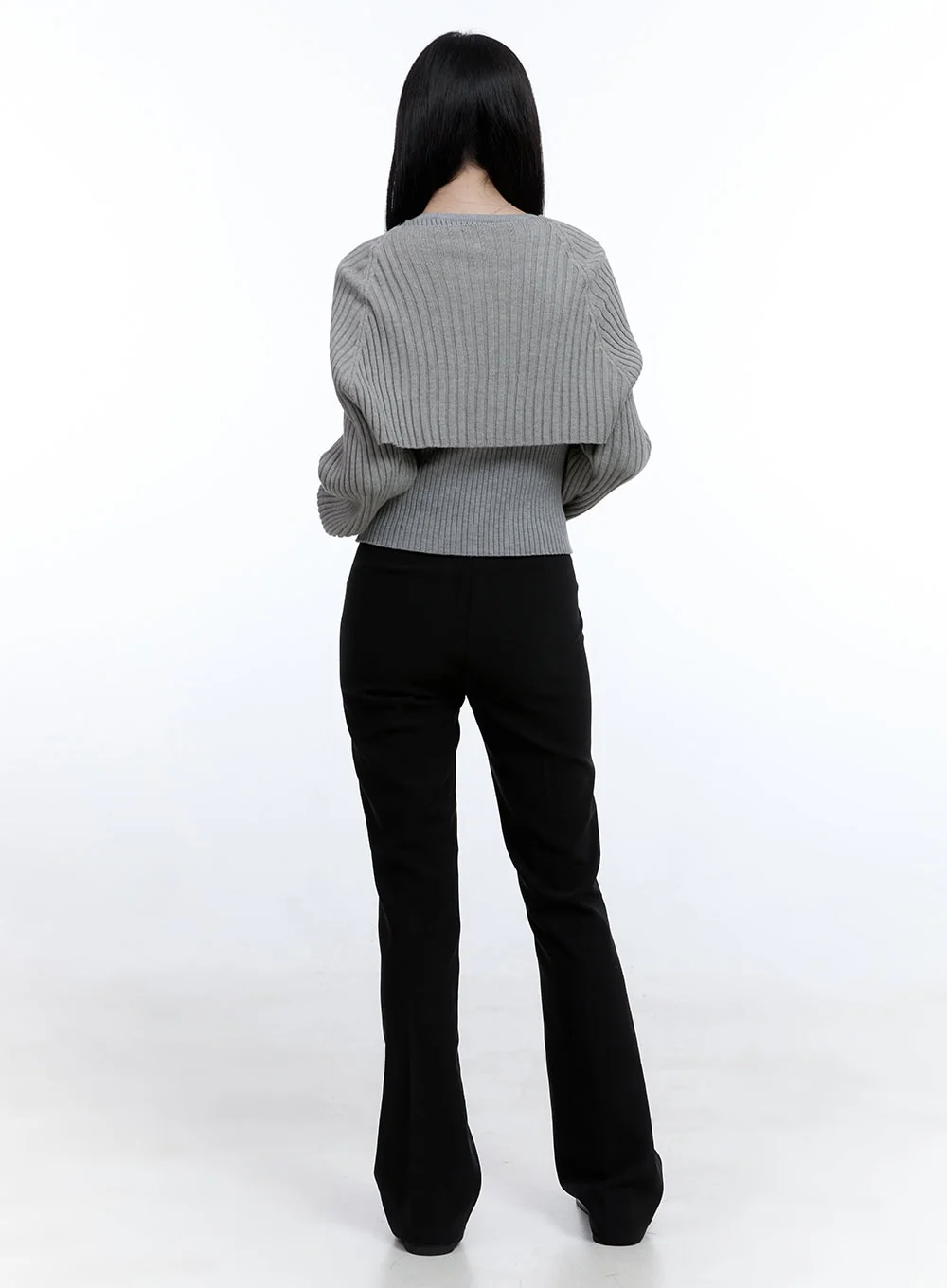 Solid Bolero Sleeve Top OO429 - Image 3