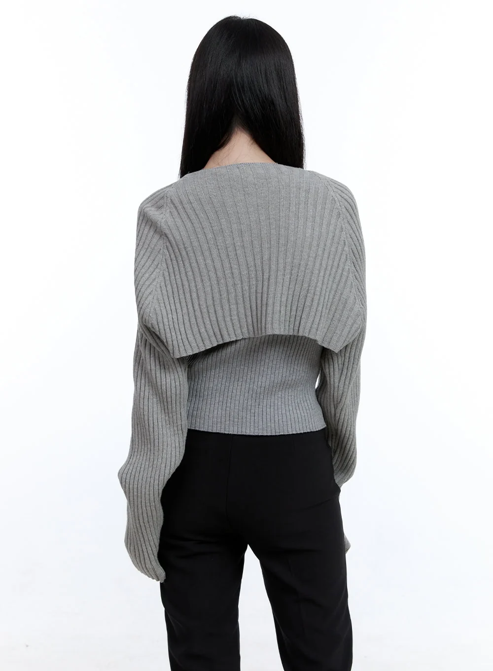 Solid Bolero Sleeve Top OO429 - Image 6