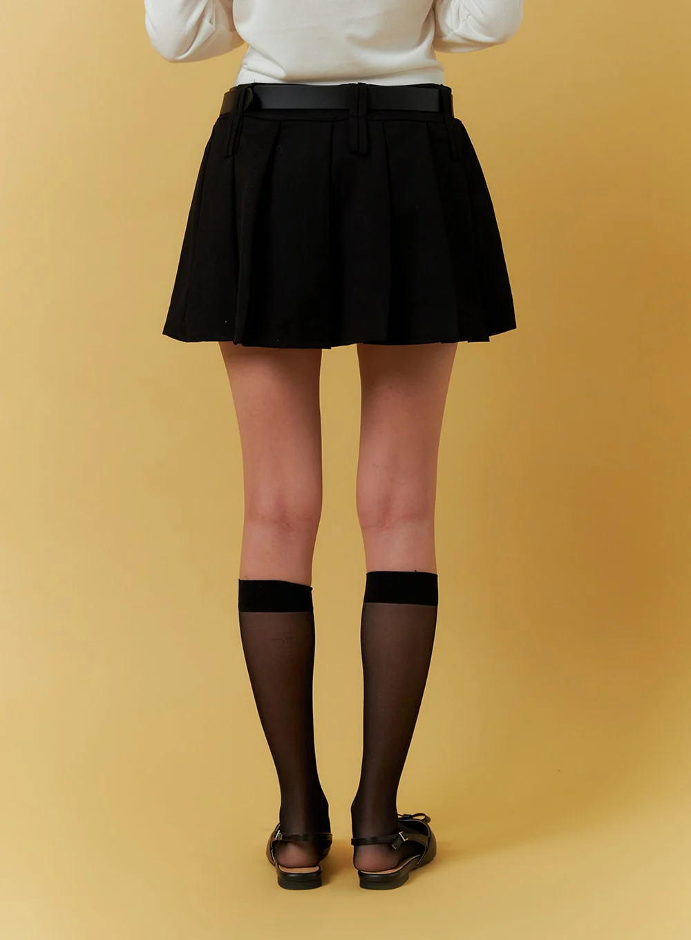 Solid Pleated Mini Skirt IF408 - Image 5