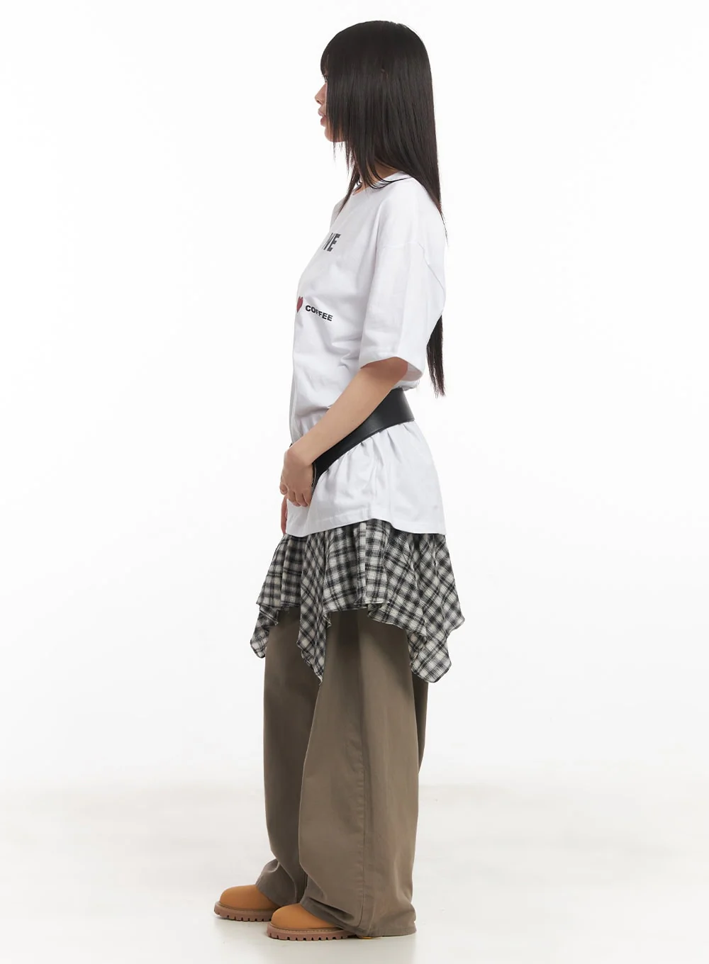 Solid Pocketed Wide-Fit Trousers CA523 - Image 9