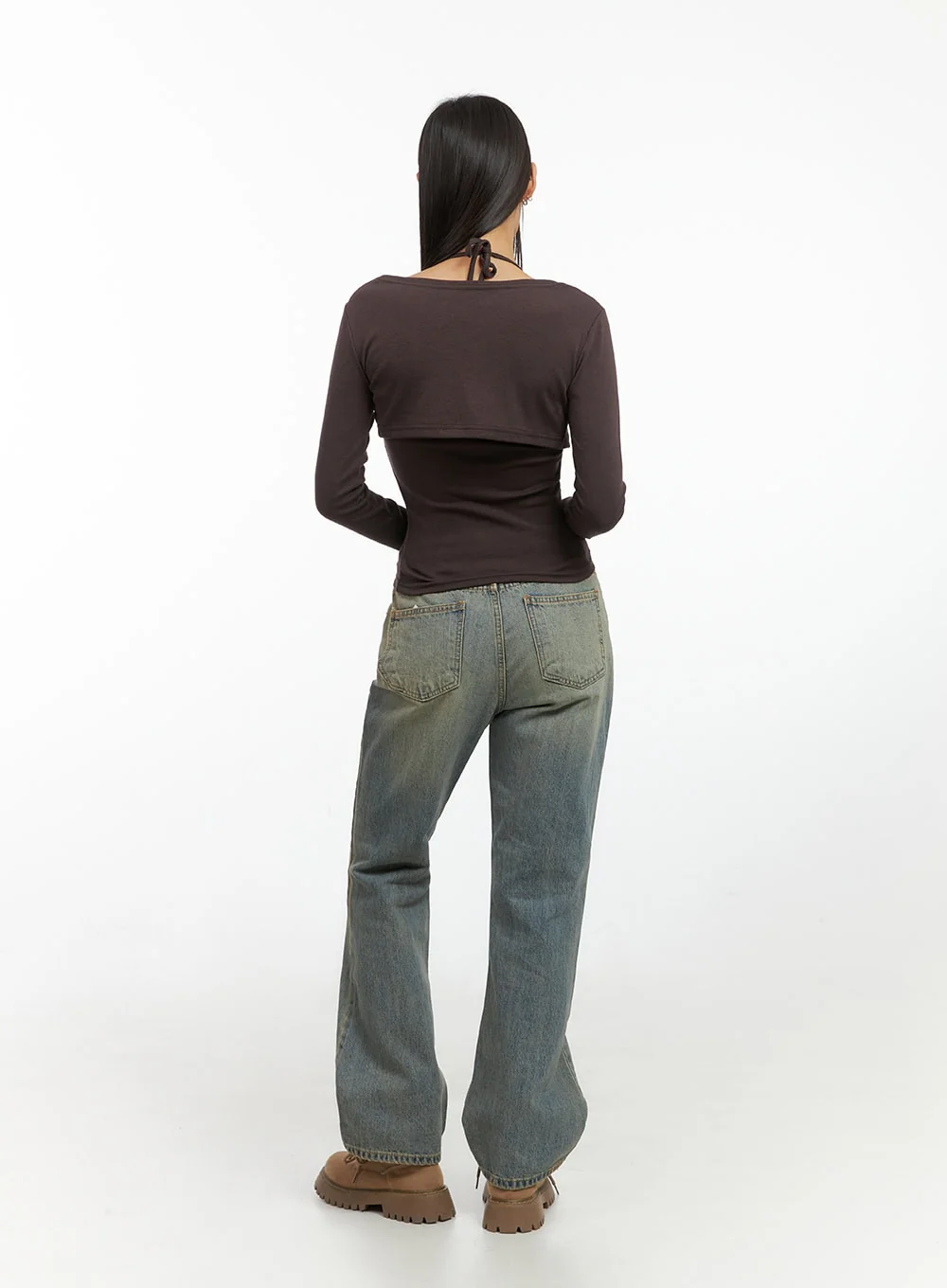 Solid Strap Bolero Cardigan and Cami Set IS427 - Image 9