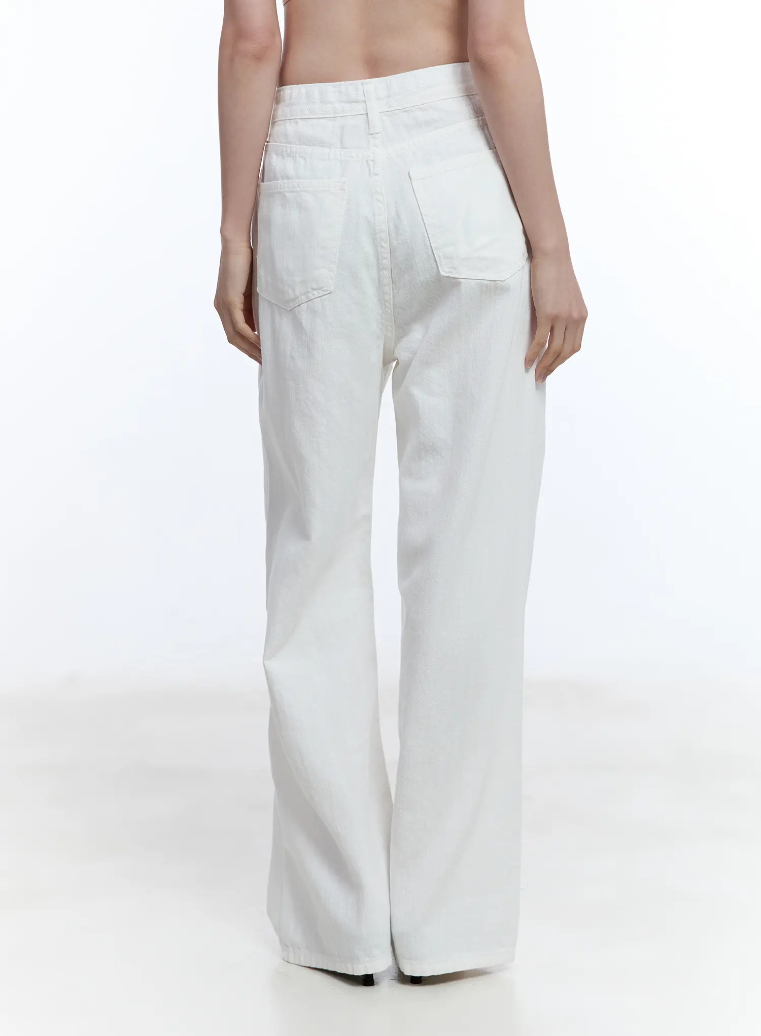 Solid Wide-Fit Pants CU513 - Image 7