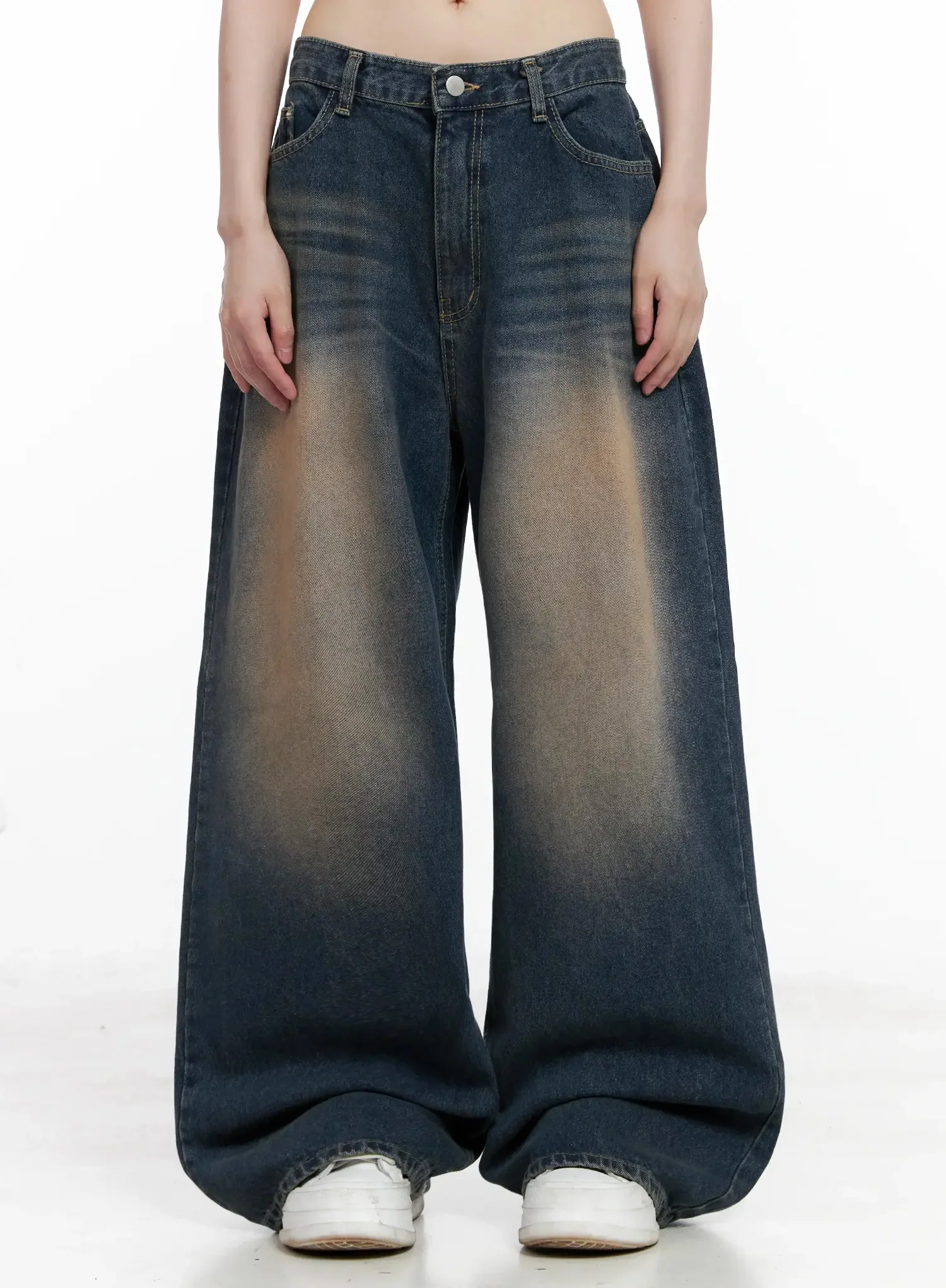 Solji Acid Washed Wide-Leg Jeans IL531 - Image 3