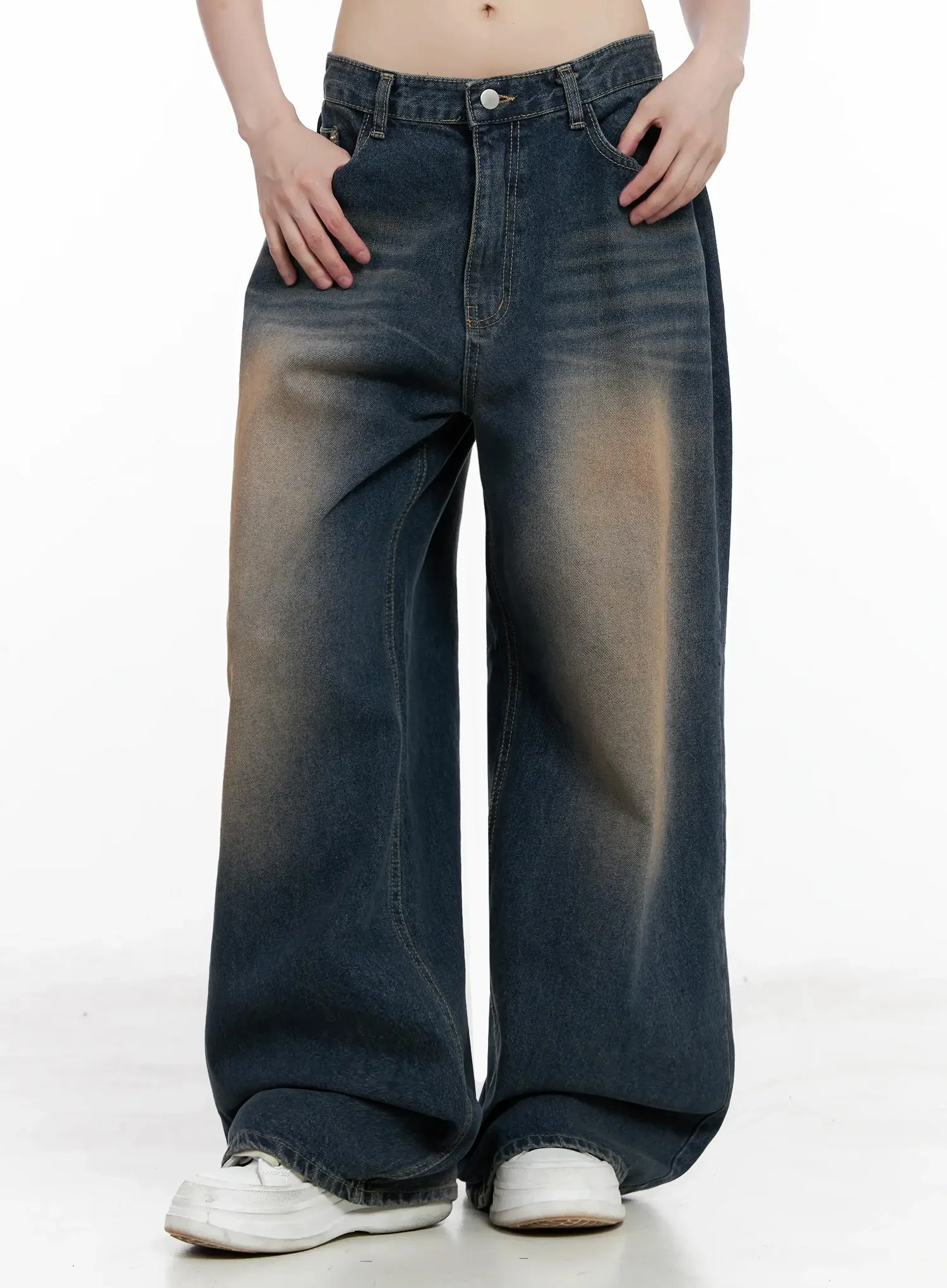 Solji Acid Washed Wide-Leg Jeans IL531 - Image 7
