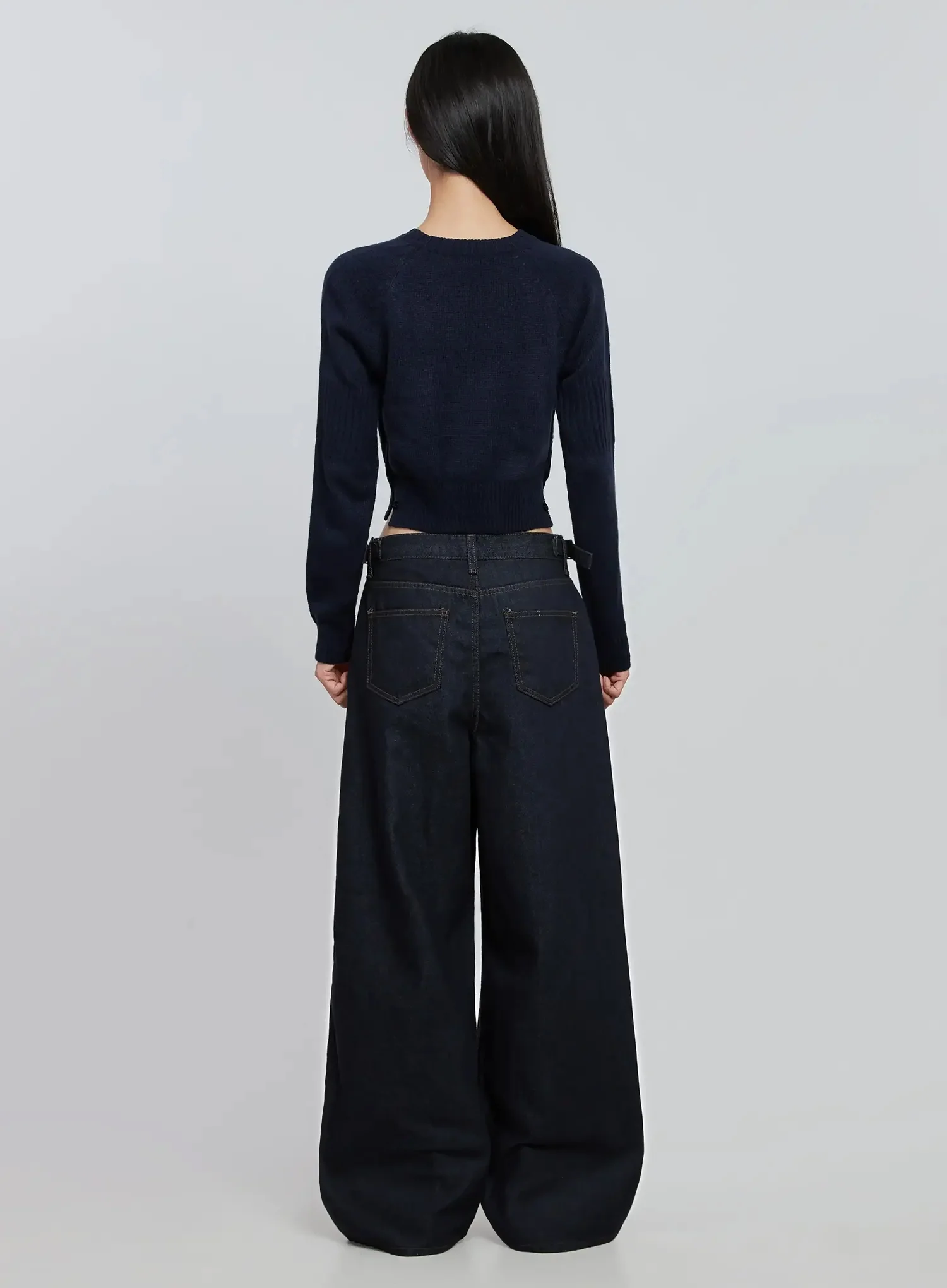 Soobin Side Button Wide-Leg Jeans IO530 - Image 9