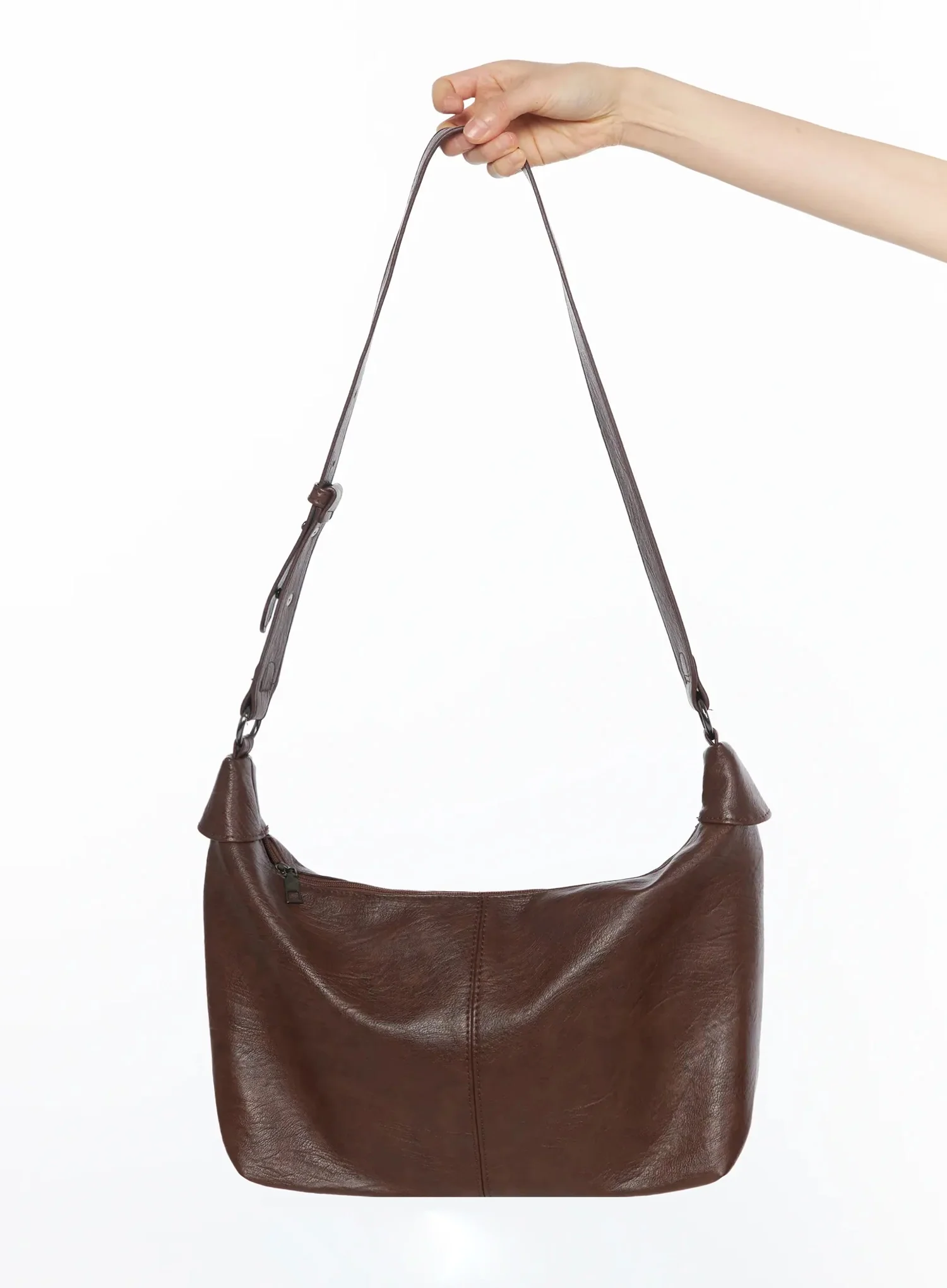 Square Faux-Leather Crossbody Bag IY526