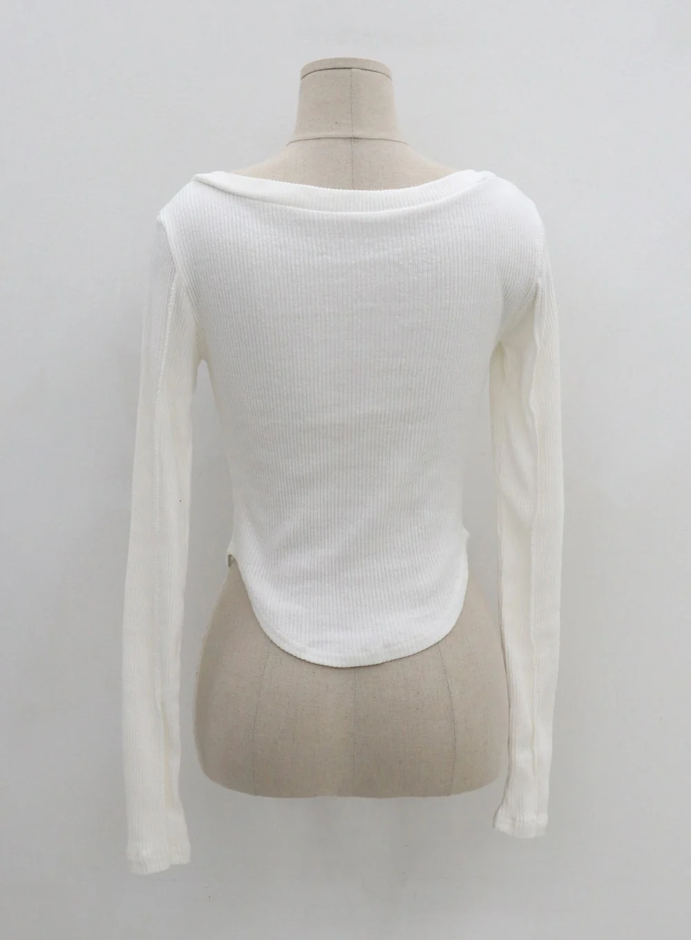 Square Neck Crop Long Sleeve Shirt CG16 - Image 14