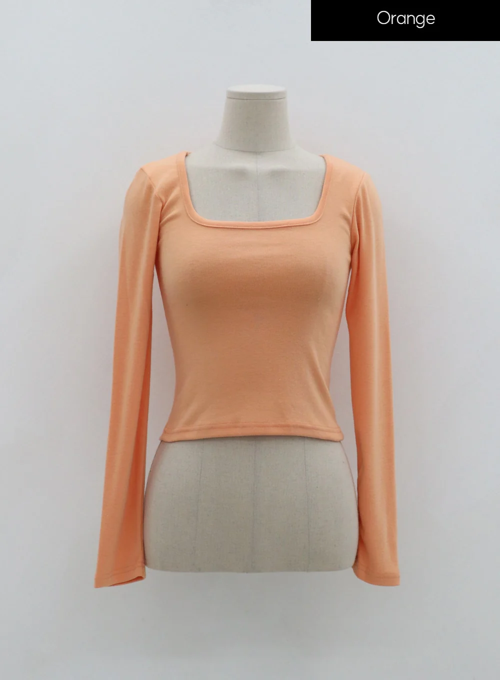 Square Neck Crop Long Sleeve T-Shirt IS05 - Image 12