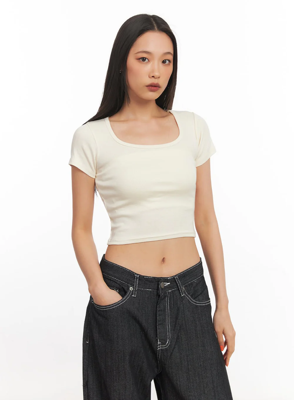 Square Neck Crop Tee IA504 - Image 5