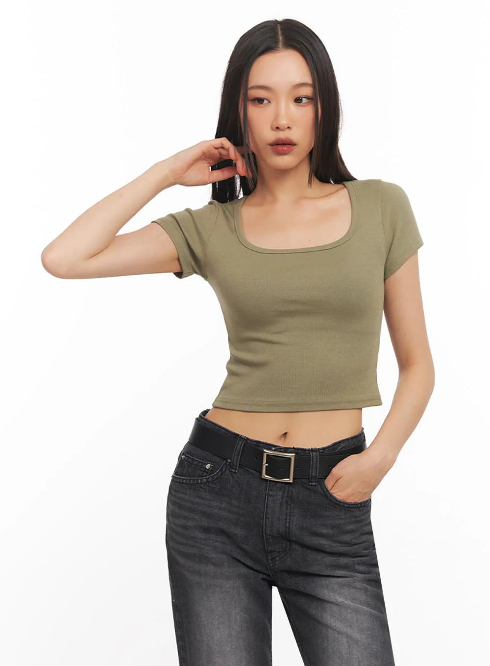 Square Neck Crop Tee IA504 - Image 7