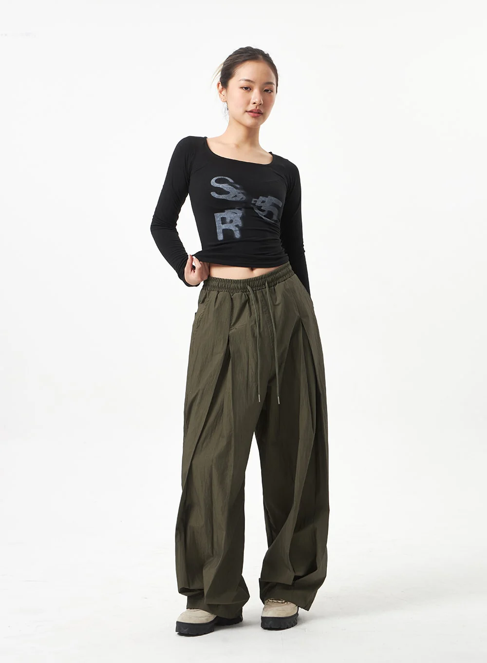 Square Neck Cropped Top CA318 - Image 3