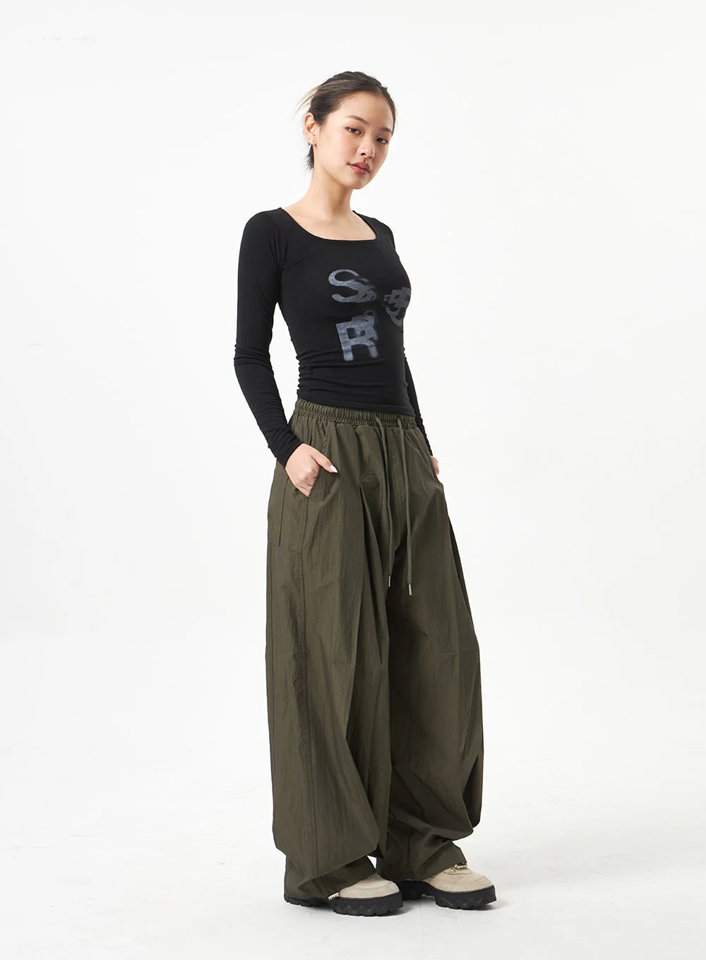 Square Neck Cropped Top CA318 - Image 8