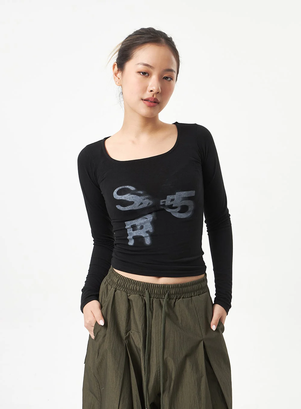 Square Neck Cropped Top CA318 - Image 9