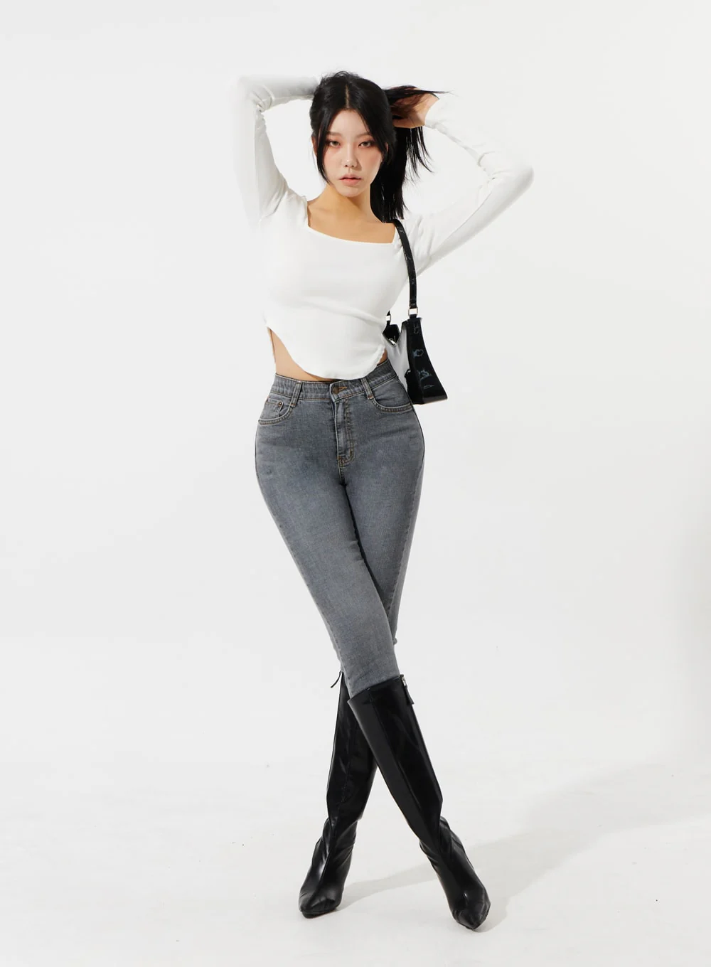 Square Neck Cropped Top IM307 - Image 11