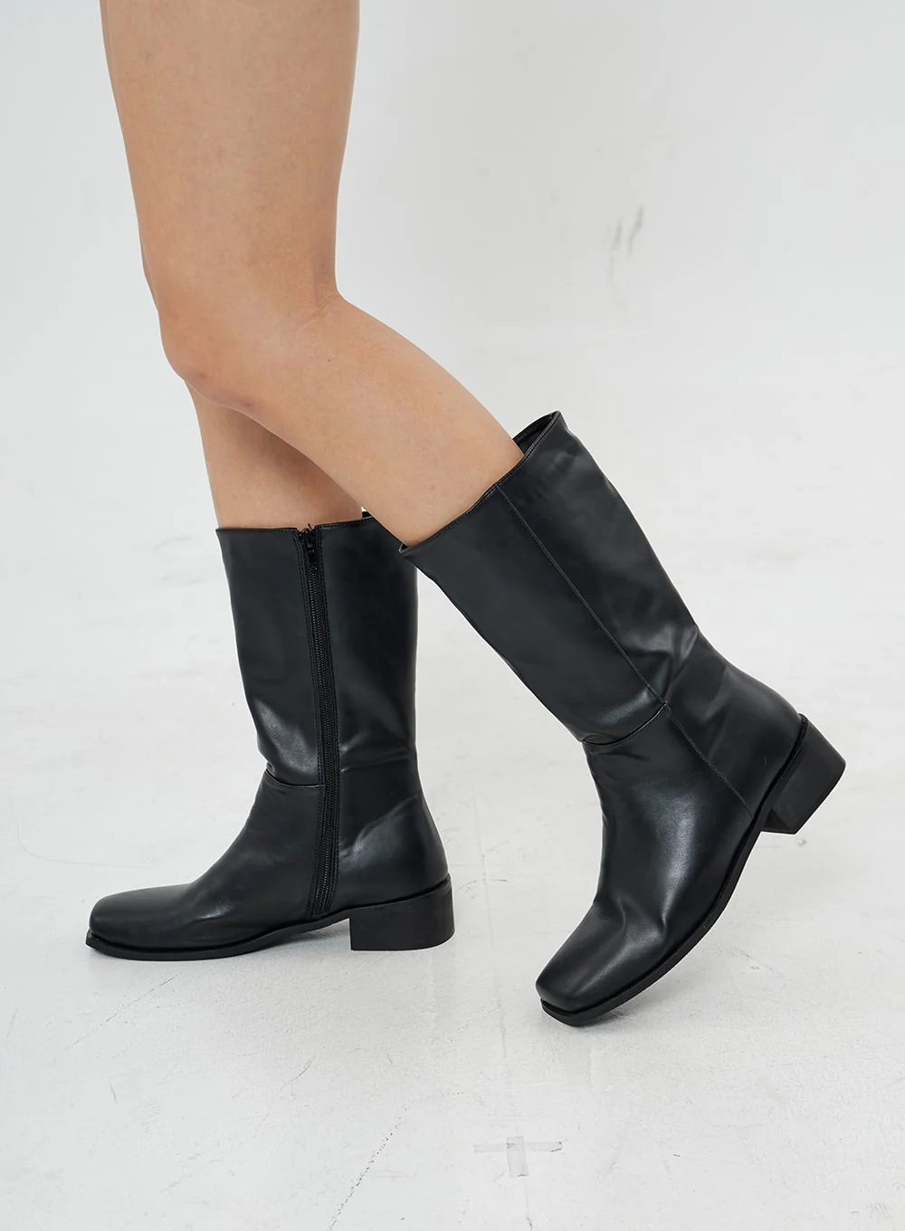 Square Toe Mid-Calf Boots BO18