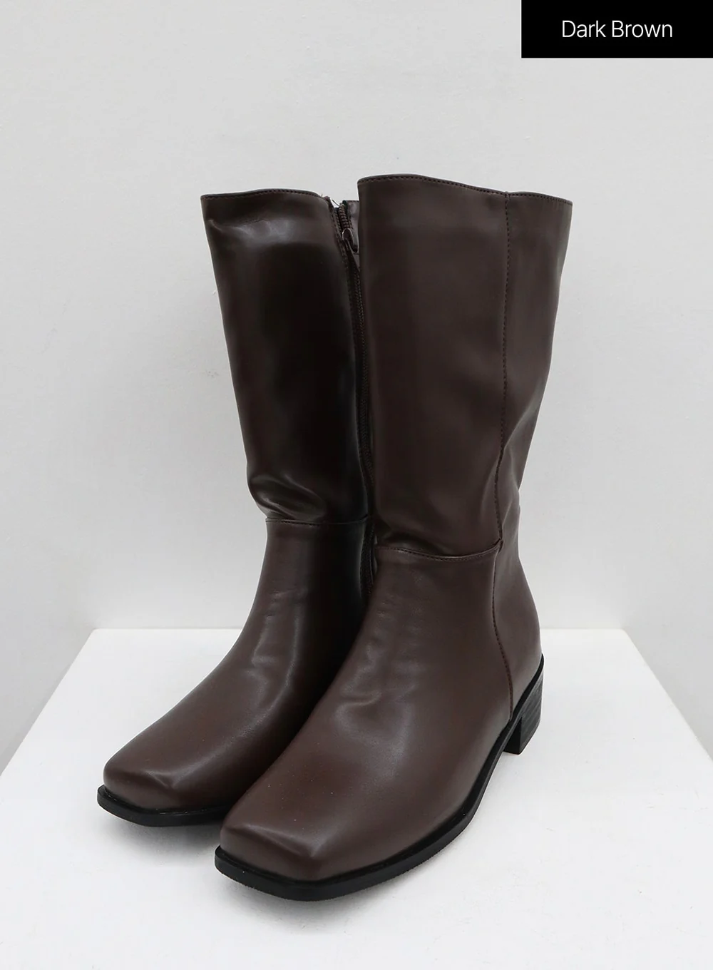 Square Toe Mid-Calf Boots BO18 - Image 10