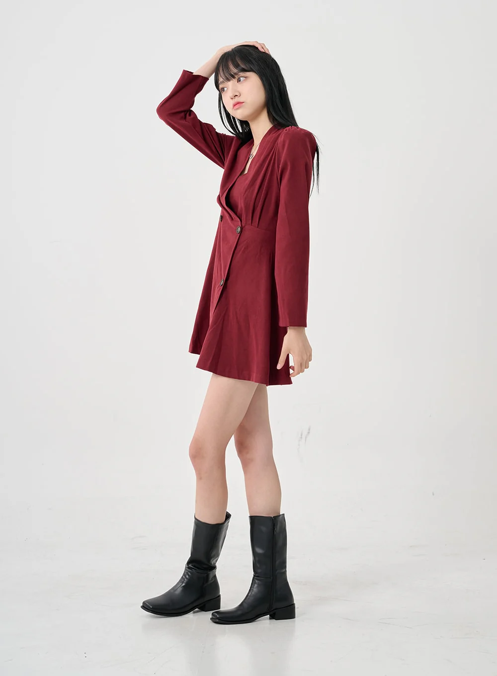 Square Toe Mid-Calf Boots BO18 - Image 5