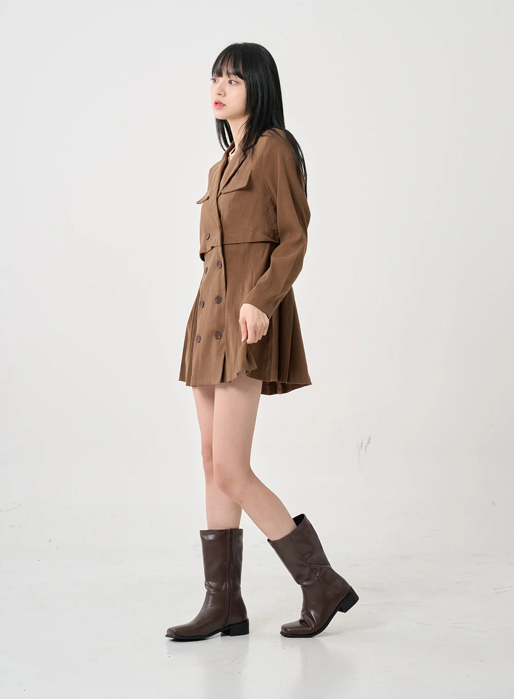 Square Toe Mid-Calf Boots BO18 - Image 8