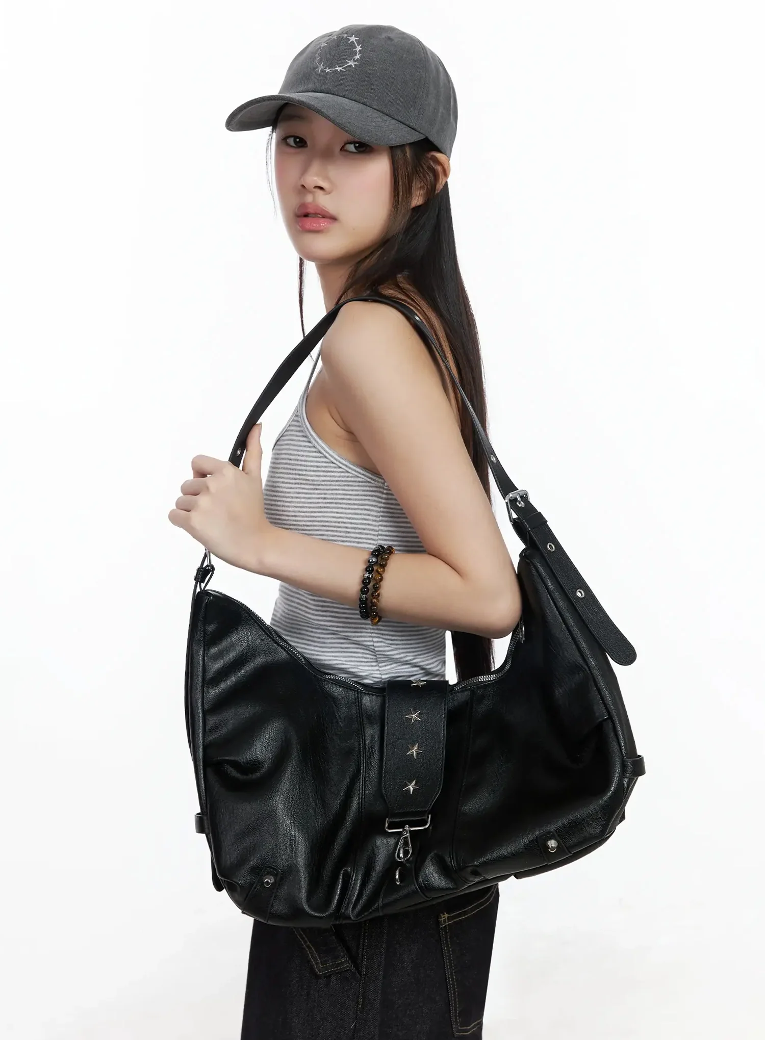Star Detail Strap Shoulder Bag IM506 - Image 3
