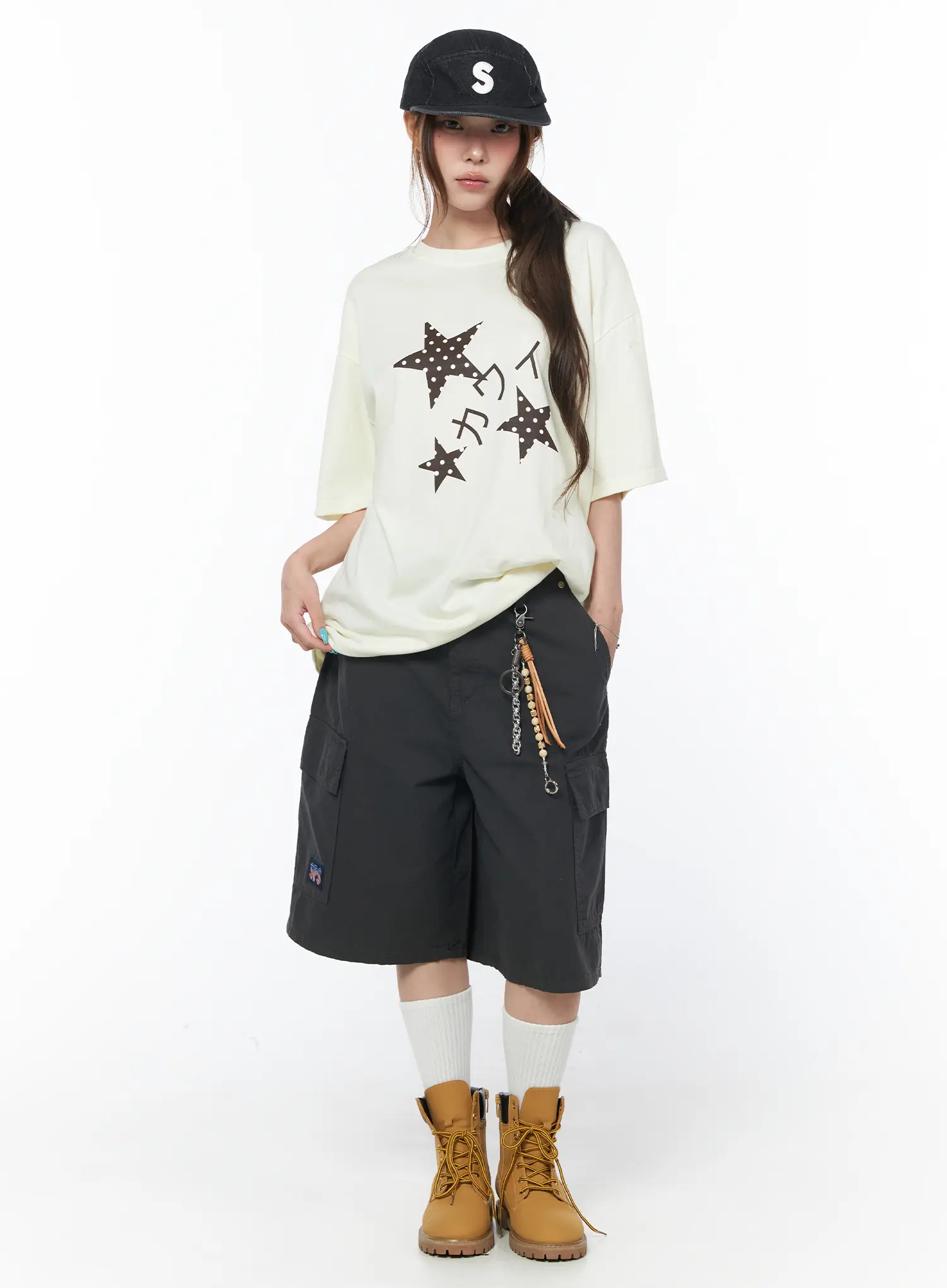 Star Print Oversized Tee CY529 - Image 6