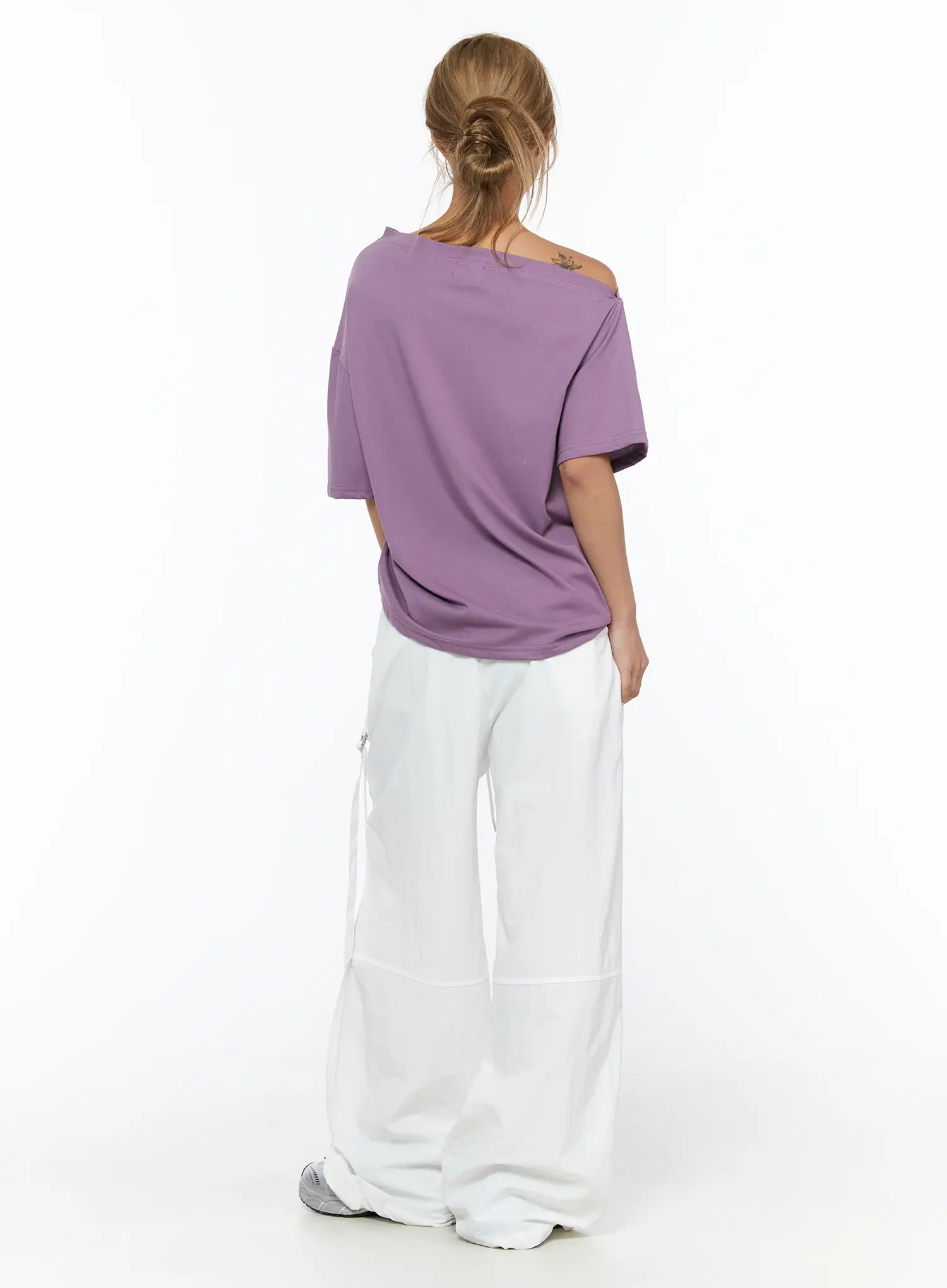Star Studded Asymmetric Drawstring Tee CU524 - Image 5