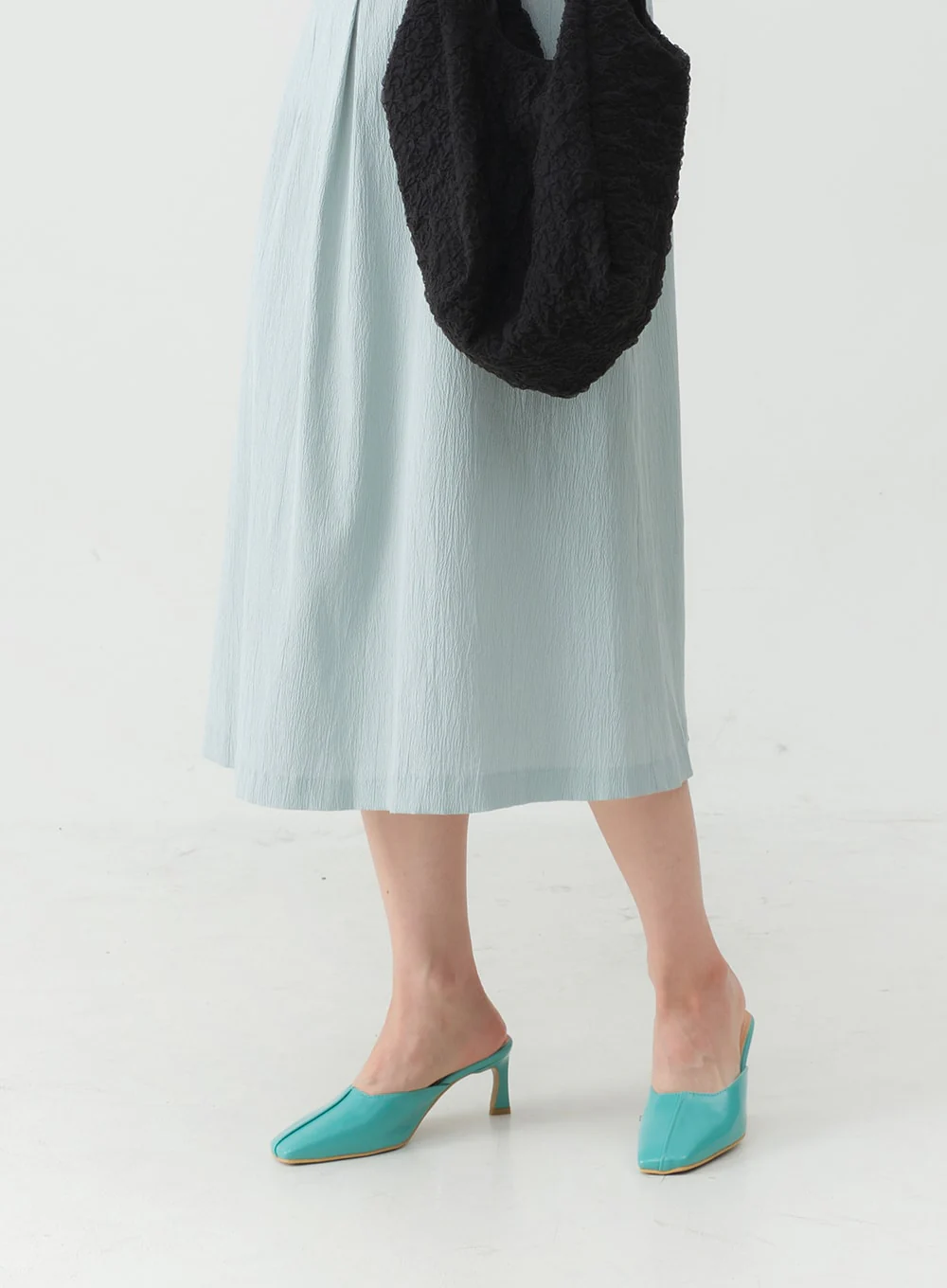 Stitch Detail Heeled Mules OY23 - Image 10