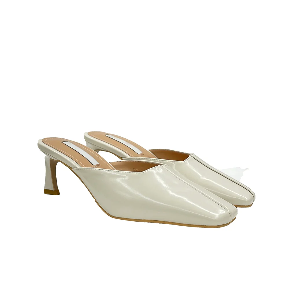 Stitch Detail Heeled Mules OY23 - Image 15