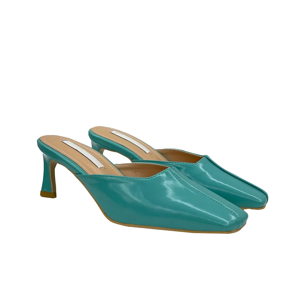 Stitch Detail Heeled Mules OY23 - Image 17