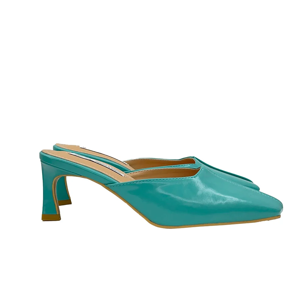 Stitch Detail Heeled Mules OY23 - Image 18