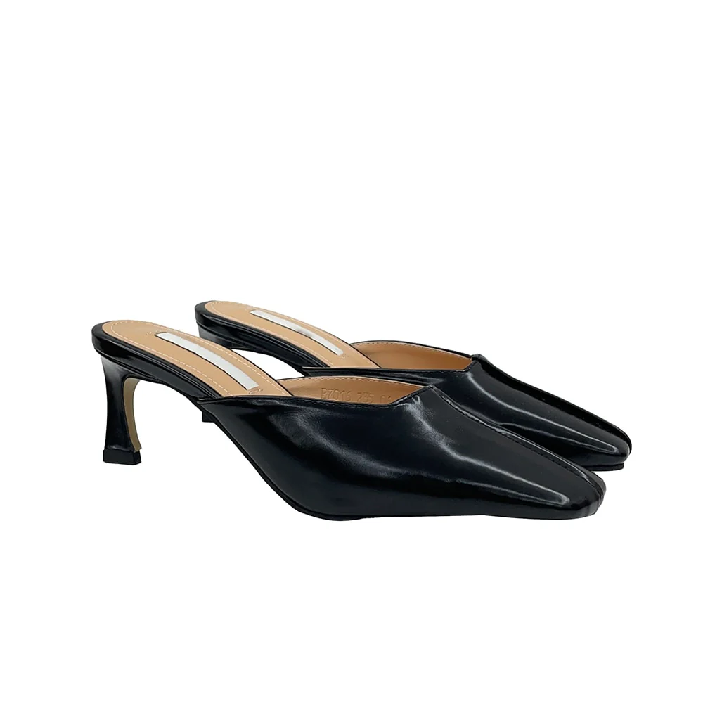Stitch Detail Heeled Mules OY23 - Image 21