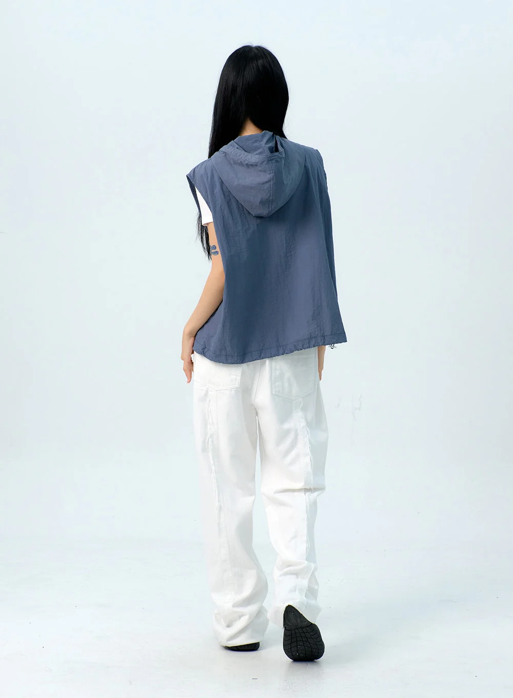 Stitch Detail Wide Fit Pants IG313 - Image 5