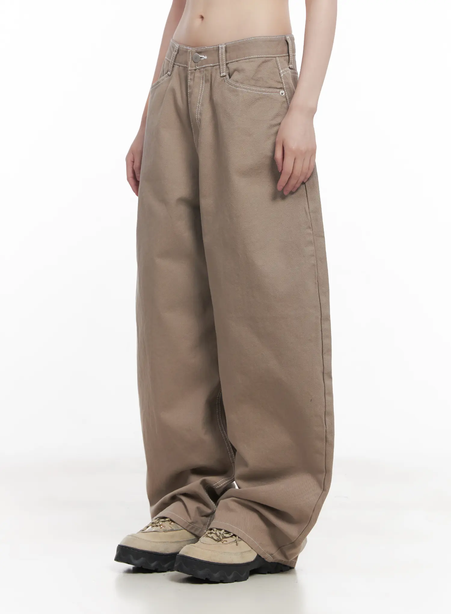 Stitched Wide-Fit Pants CU518 - Image 2
