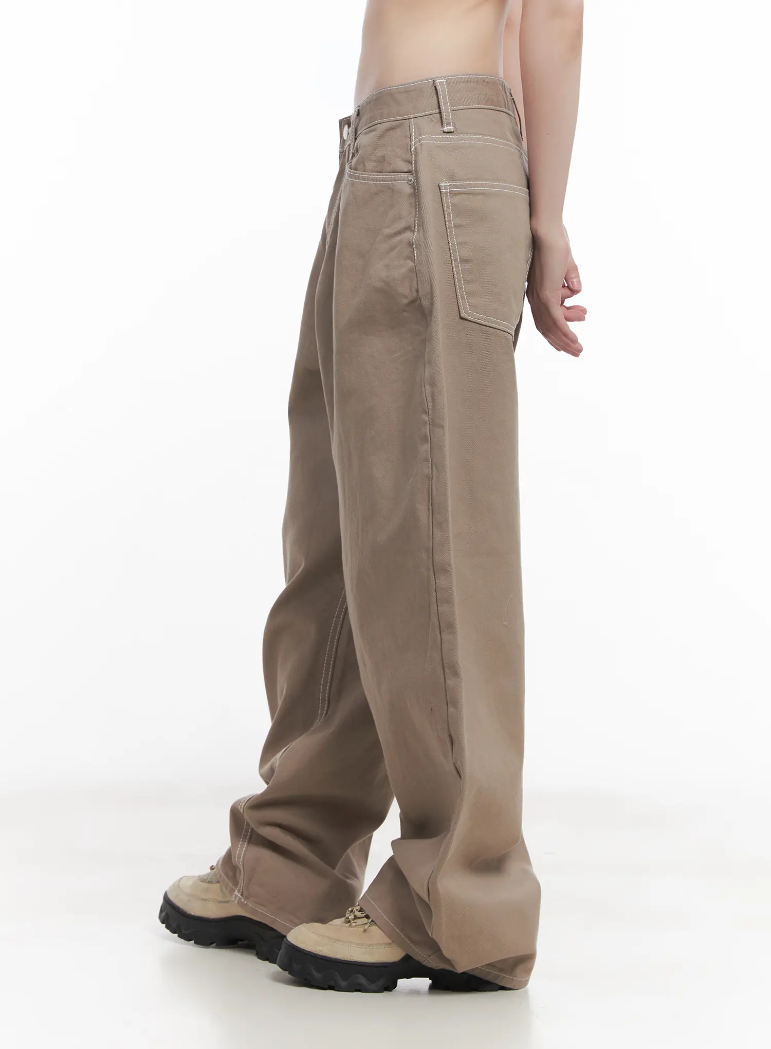 Stitched Wide-Fit Pants CU518 - Image 6