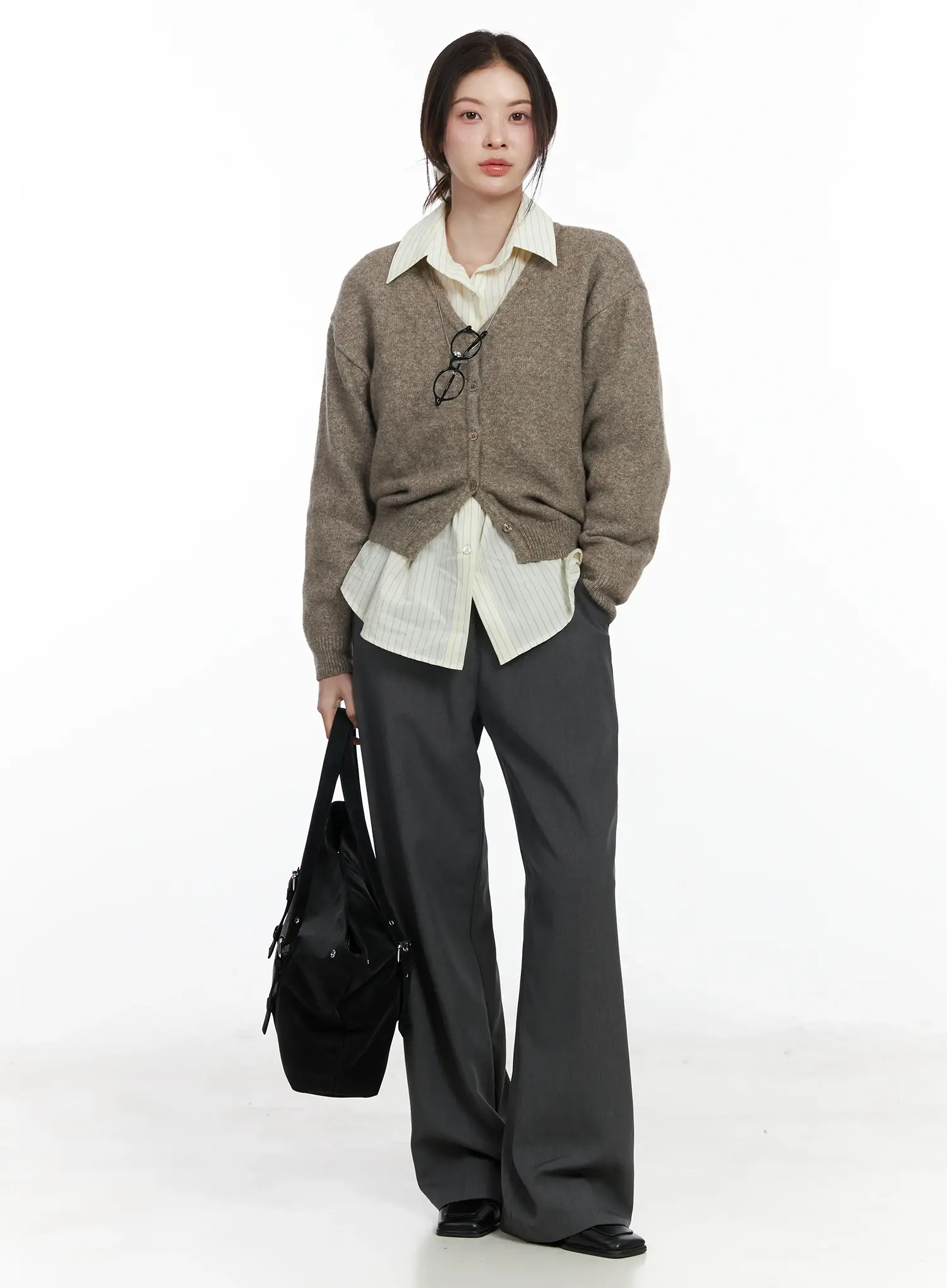 Straight Fit Wide Slacks IF525 - Image 2