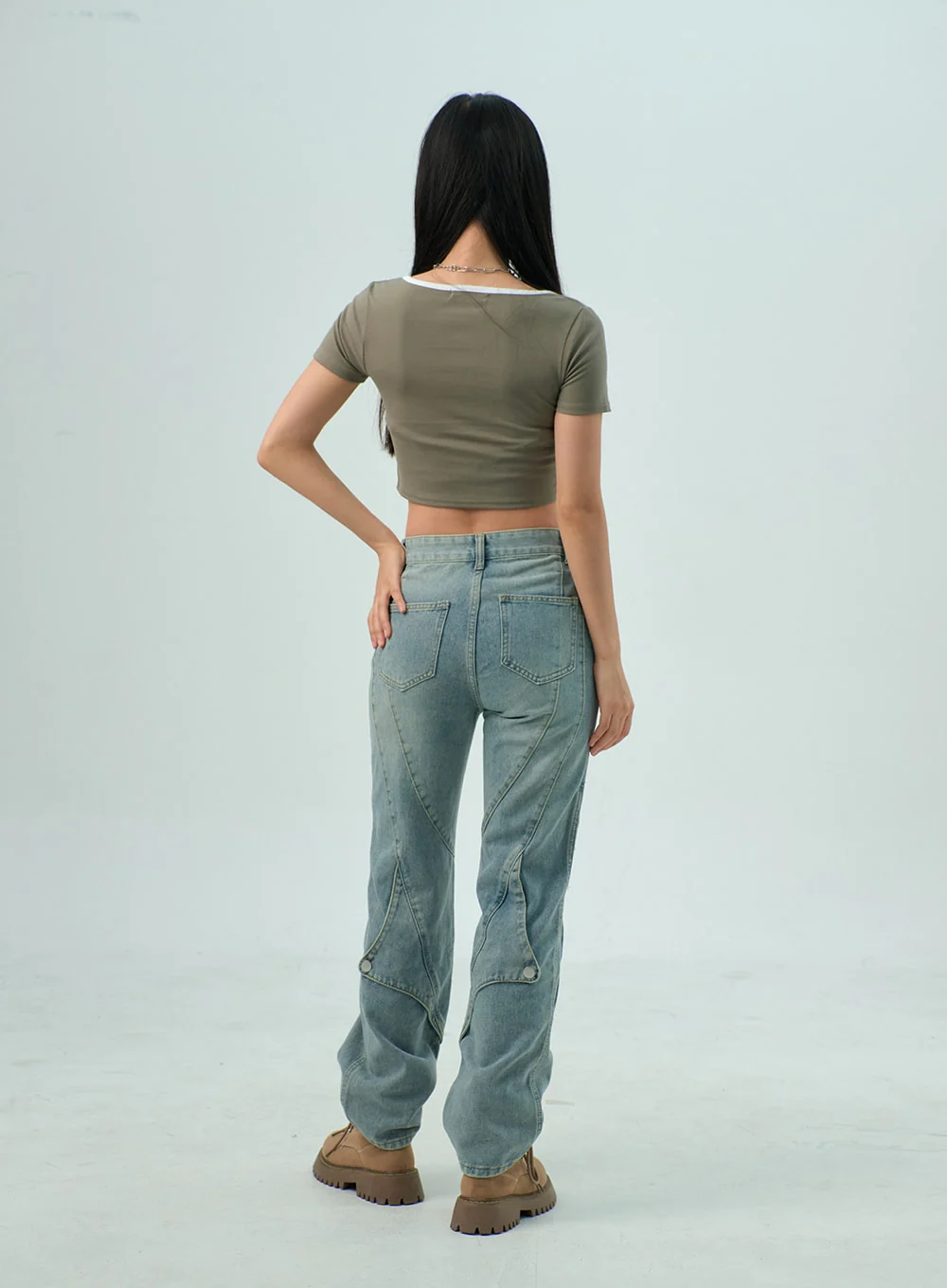 Straight Leg Jeans CY330 - Image 12